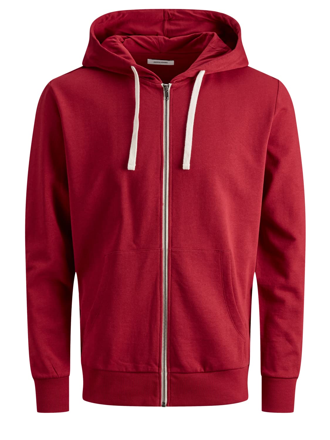 JACK & JONES Men's Jjeholmen Sweat Zip Hood Noos Jacket, Rio Red, M