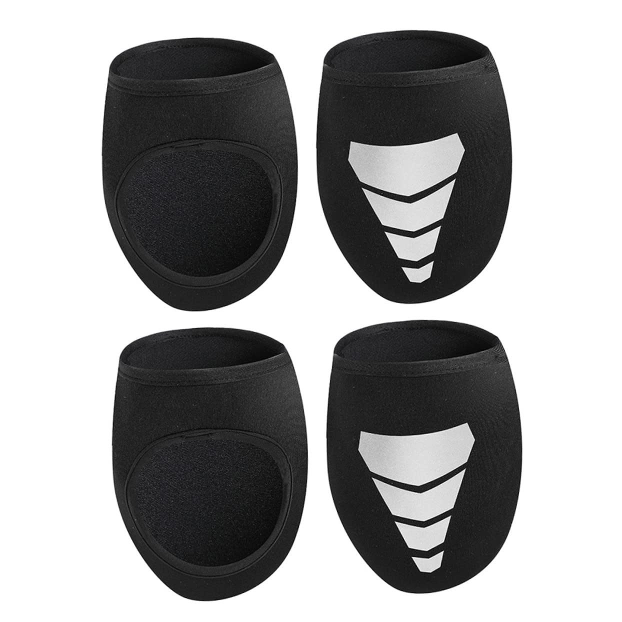 Toddmomy 2Pairs Neoprene Shoe Covers for Cycling Windproof and Heat Preserving Overshoes with Reflective Design Slip Protection for Outdoor Riding