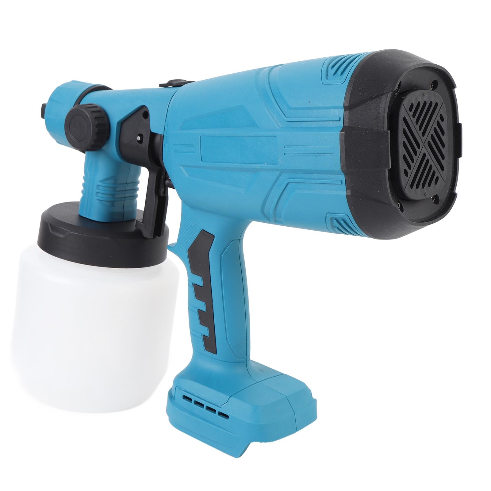Topiky Bezprzewodowy Pistolet do Malowania Natryskowego 200 W, Zasilany Akumulatorowo, Elektryczny Pistolet do Malowania z Pojemnikiem 800 Ml, 4 Dysze, 3 Wzory Natryskiwania Ogrodzenia Meblowego,