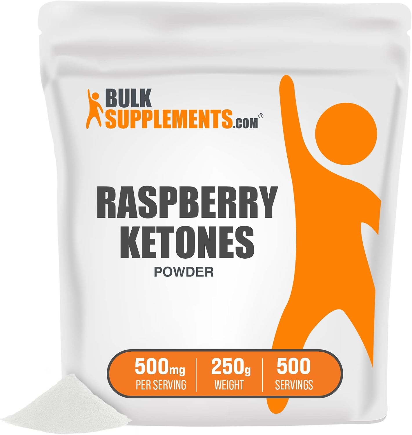 BULKSUPPLEMENTS.COM Raspberry Ketones Powder - Dietary Supplement, Antioxidants Support - Pure, Gluten Free - 500mg per Serving, 500 Servings (250 Grams - 8.8 oz)