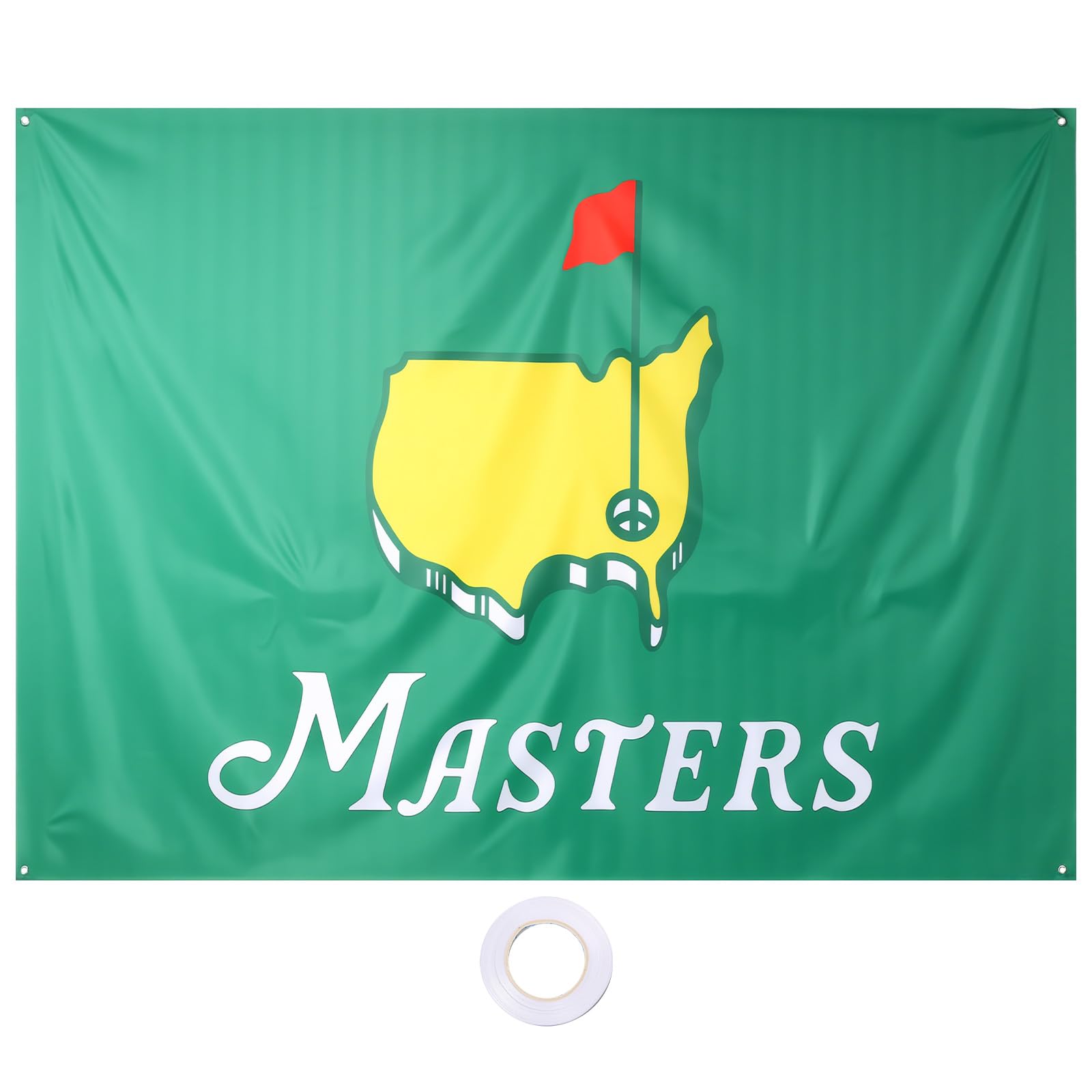 Masters Golf Party Decorations, 7 X 5 Ft Golf Flag Backdrop, Funny Banner Flags with 4 Metal Grommets for College Dorm Room Bedroom Wall House Yard Holiday Decor(Style-C)