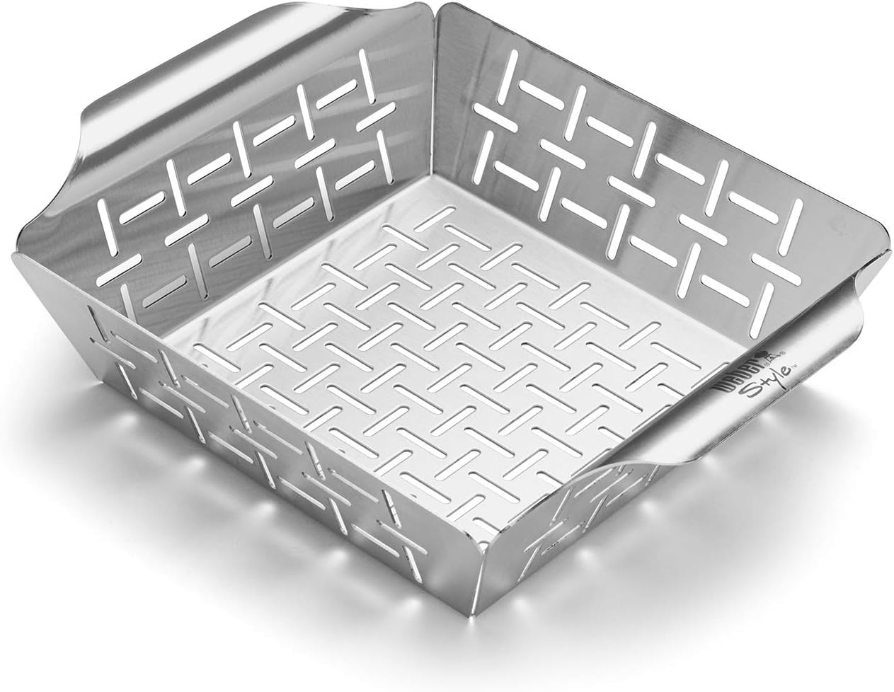 Weber Style Small Stainless Steel Vegetable Basket – Durable Grill Basket for Side Dishes, Fits All Weber Grills, Silver