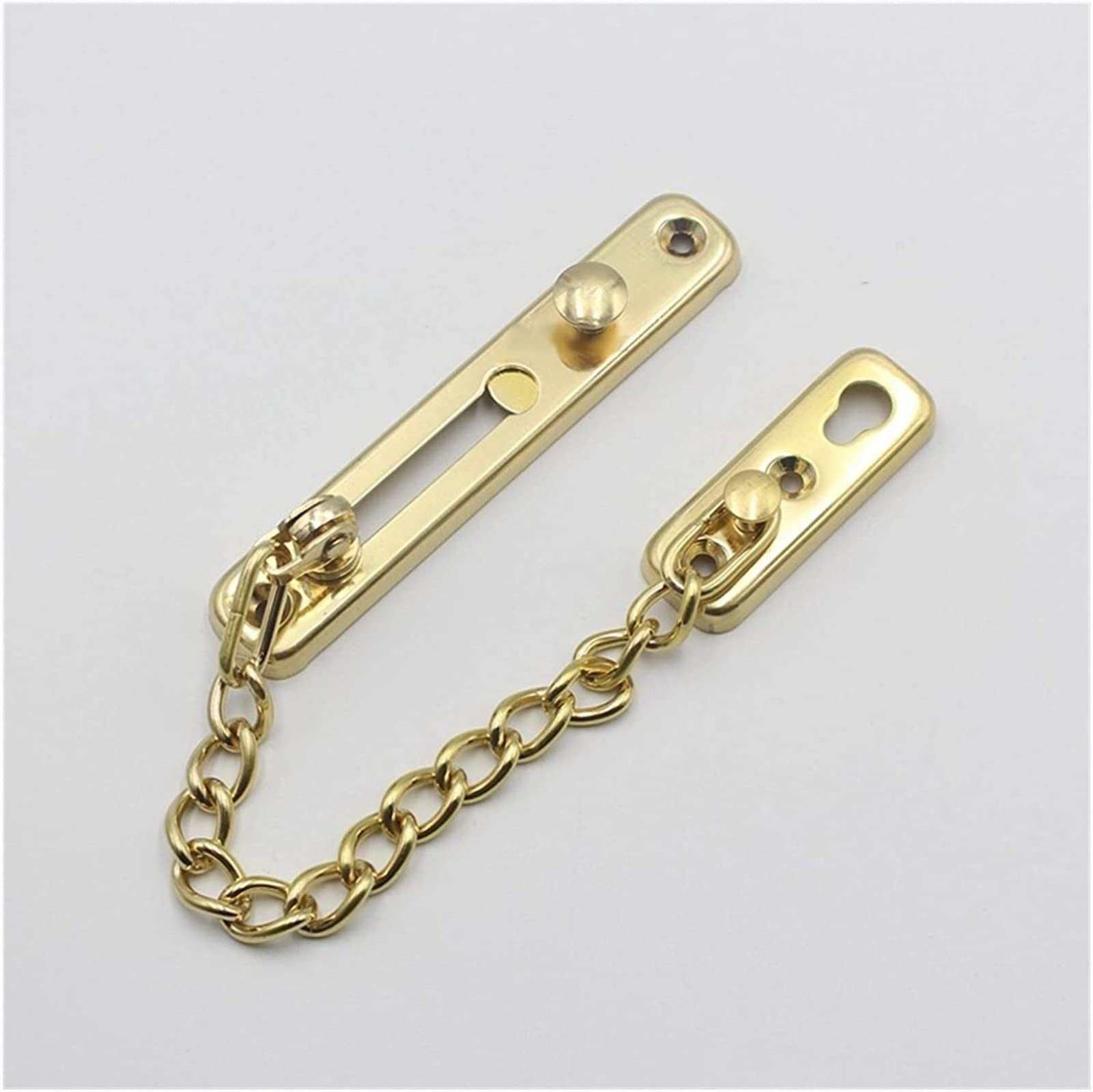 NVSFZGIYG Door Chain Lock, Safe Buckle,Latch Safety Limiter,Stainless Steel Bolt Anti-theft Hasp (Color :(Black)