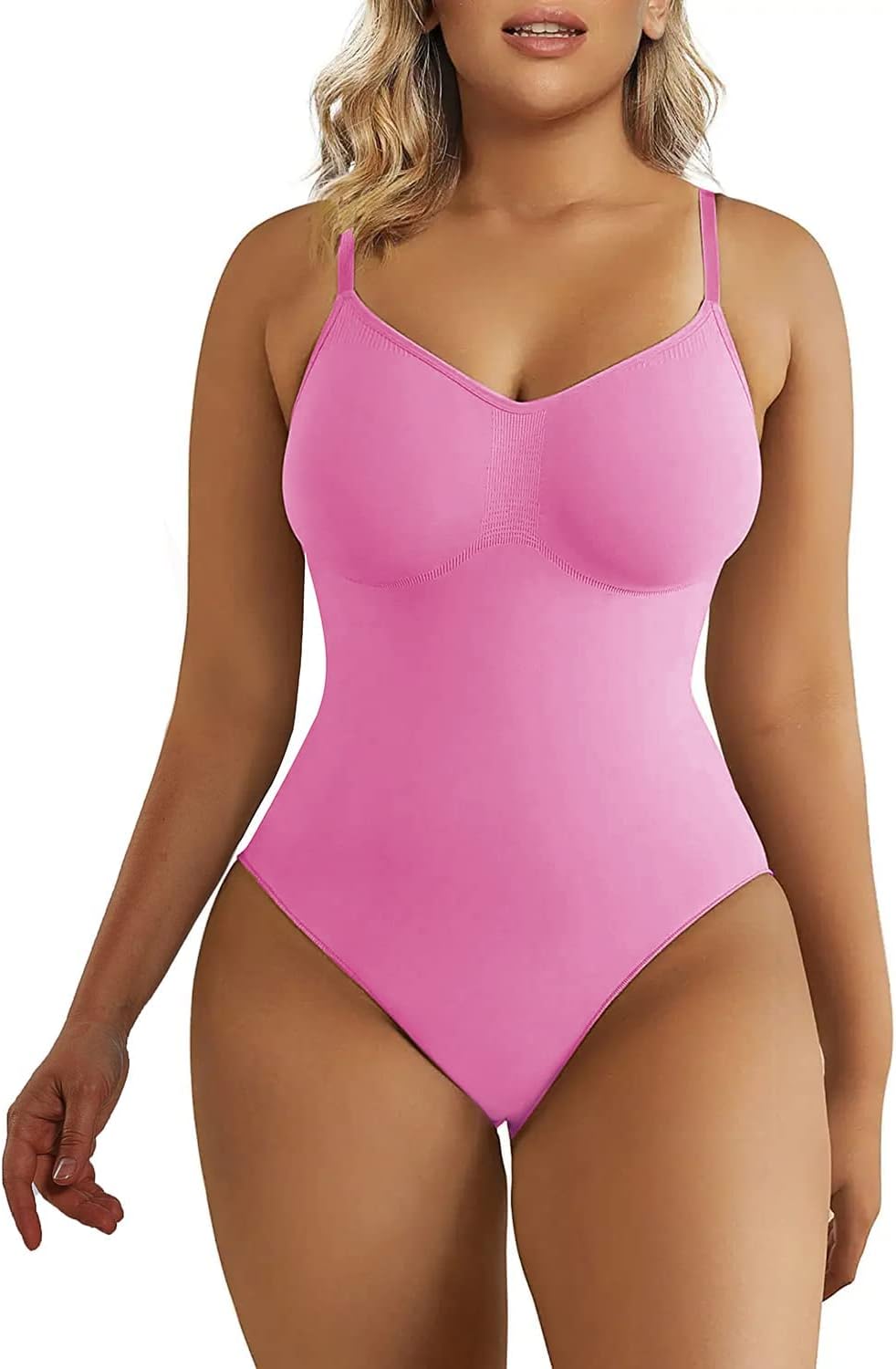 SHAPERXWomen's Shapewear Bodysuit Tummy Control Body Shaper Seamless Sculpting Snatched Waist Body Suit