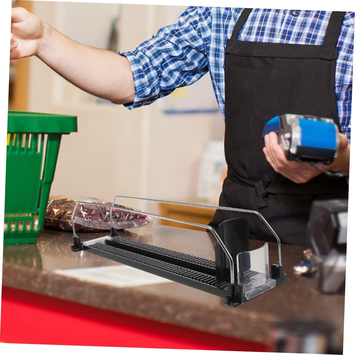 Cabilock 2pcs Refrigerator Drink Organizer Automatic Soda Dispenser Insulated Water Bottle Pusher Steel Plastic Material Easy to Install and Use