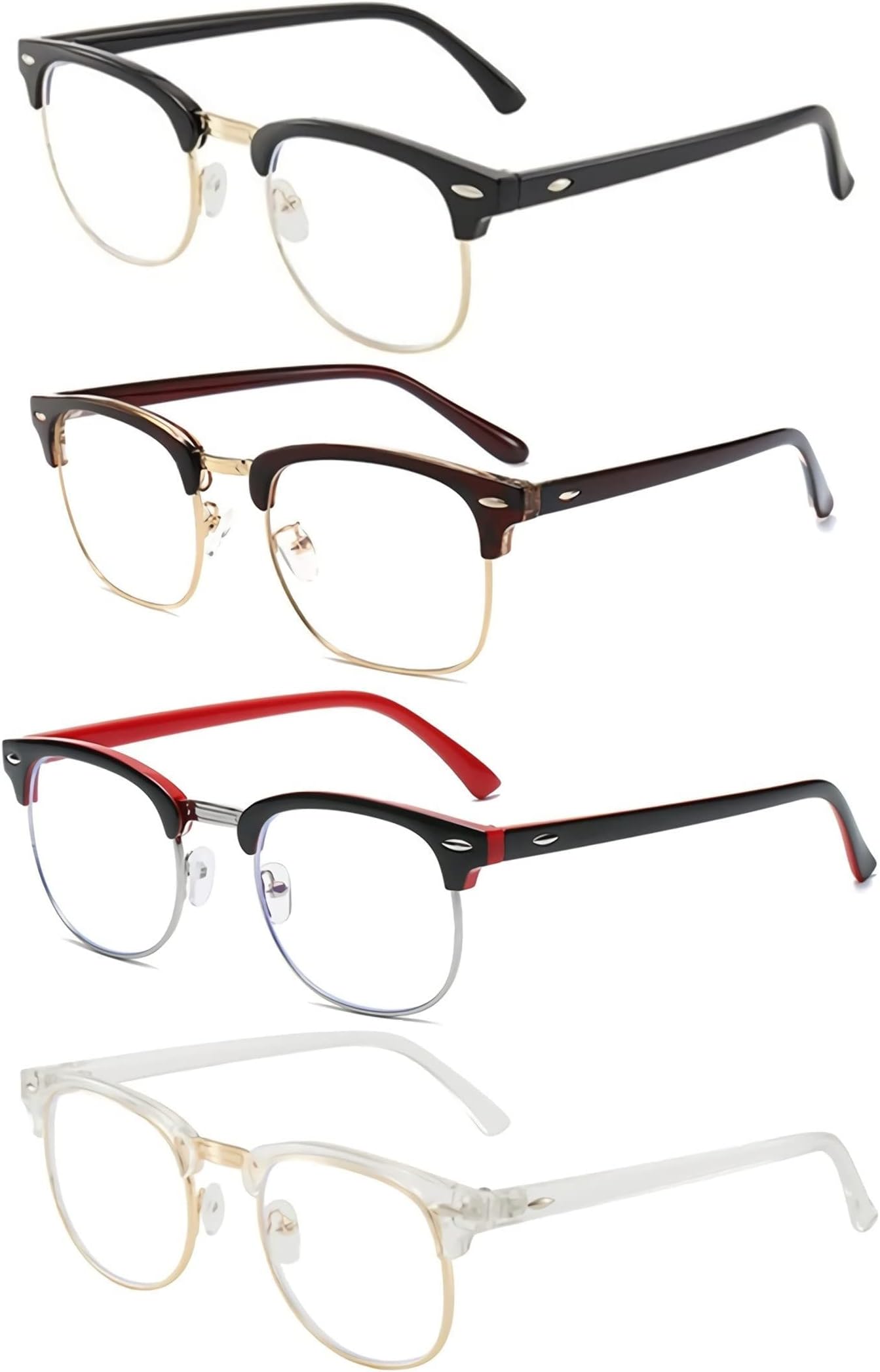 Watlikeup 2 Pcs Blue Light Blocking Glasses,Yellow Tinted Glasses,Gaming Glasses For Women Men Blue Light Filter Computer Glass For Eyes Strain,Better