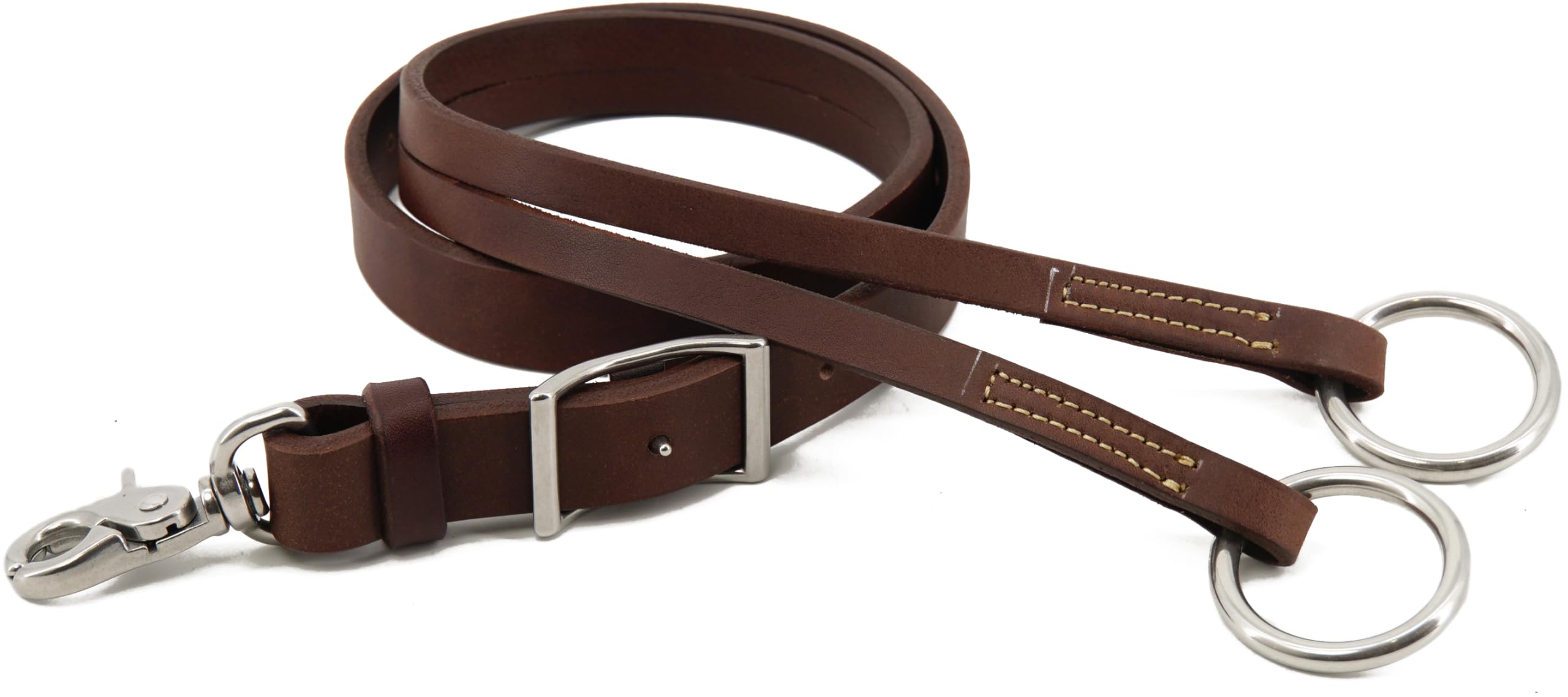 Jeereal Horquilla de entrenamiento de caballo de cuero occidental, accesorio de circunferencia, 1 x 28 pulgadas