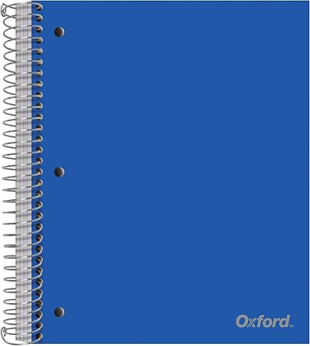 Miniatura 1 de Oxford portátil, espiral, 10.5" x 8.5," cubre (no color elección variados), 200hojas, Wide Ruled, perforado, Poly Cover (10587)