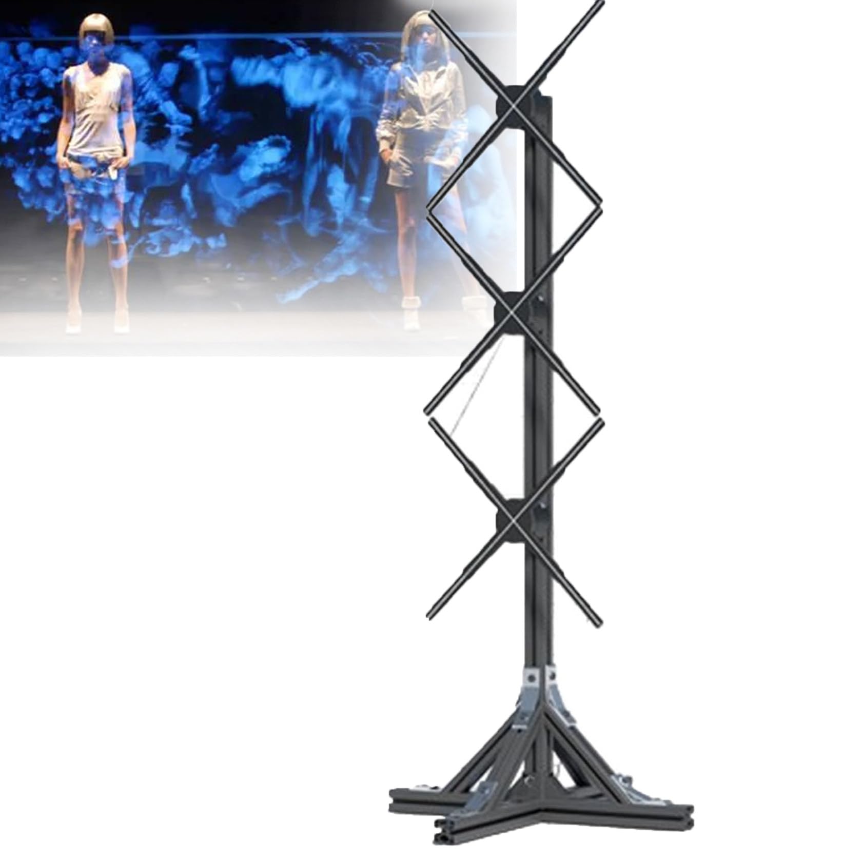 iumLeap Hologram Fan,1x3 Hologram Projector,3D Display Loading,Animation Video Wall, for Trade Show