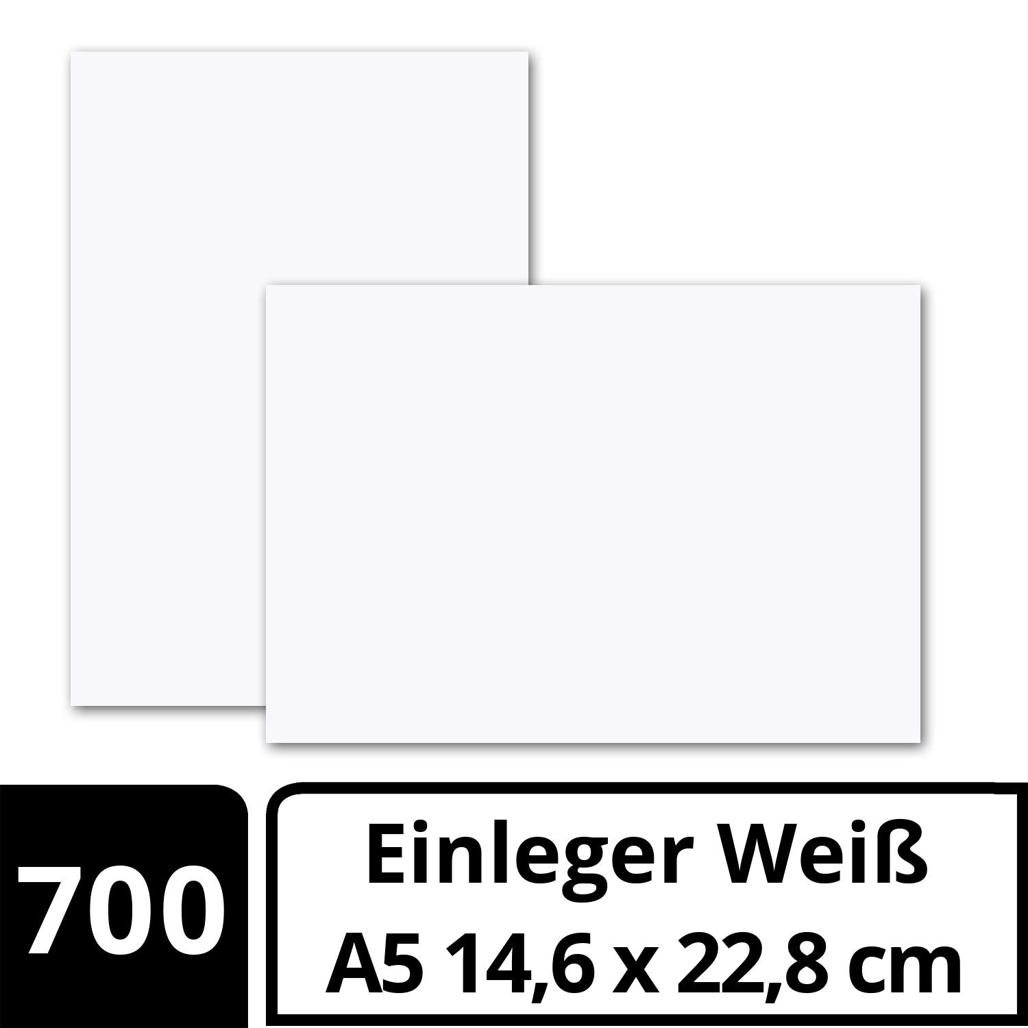 Gustav Neuser®, 700 fogli di carta per biglietti pieghevoli A6, 146 x 228 mm, senza pieghe, carta opaca di alta qualità