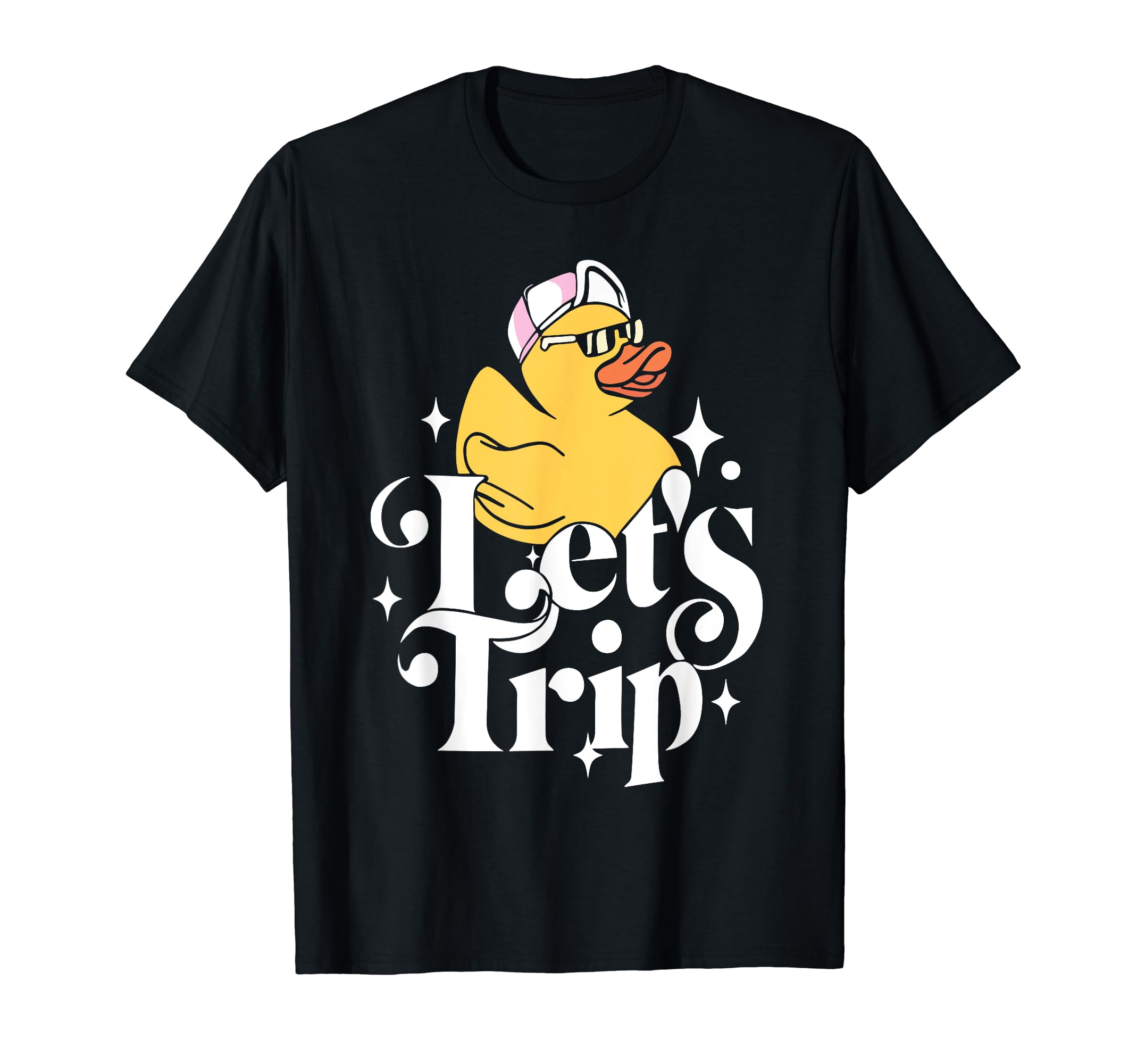 Funny Duck Let’s Trip Duck Summer Vacation Duck T-Shirt