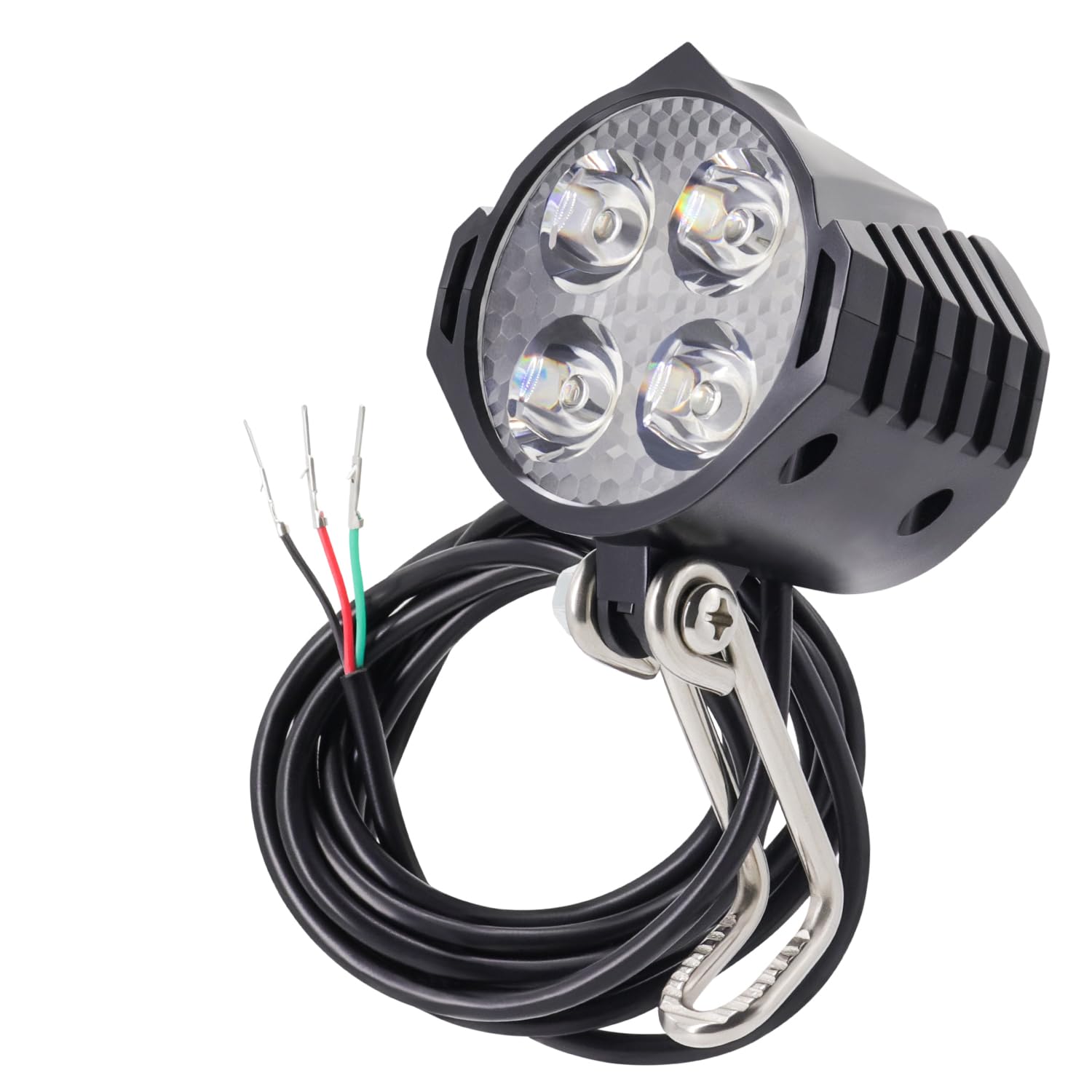 Ebike Headlight 48V 36V, 12V-60V Compatible, 3 Pin SM Connector Electric Bike Front Light