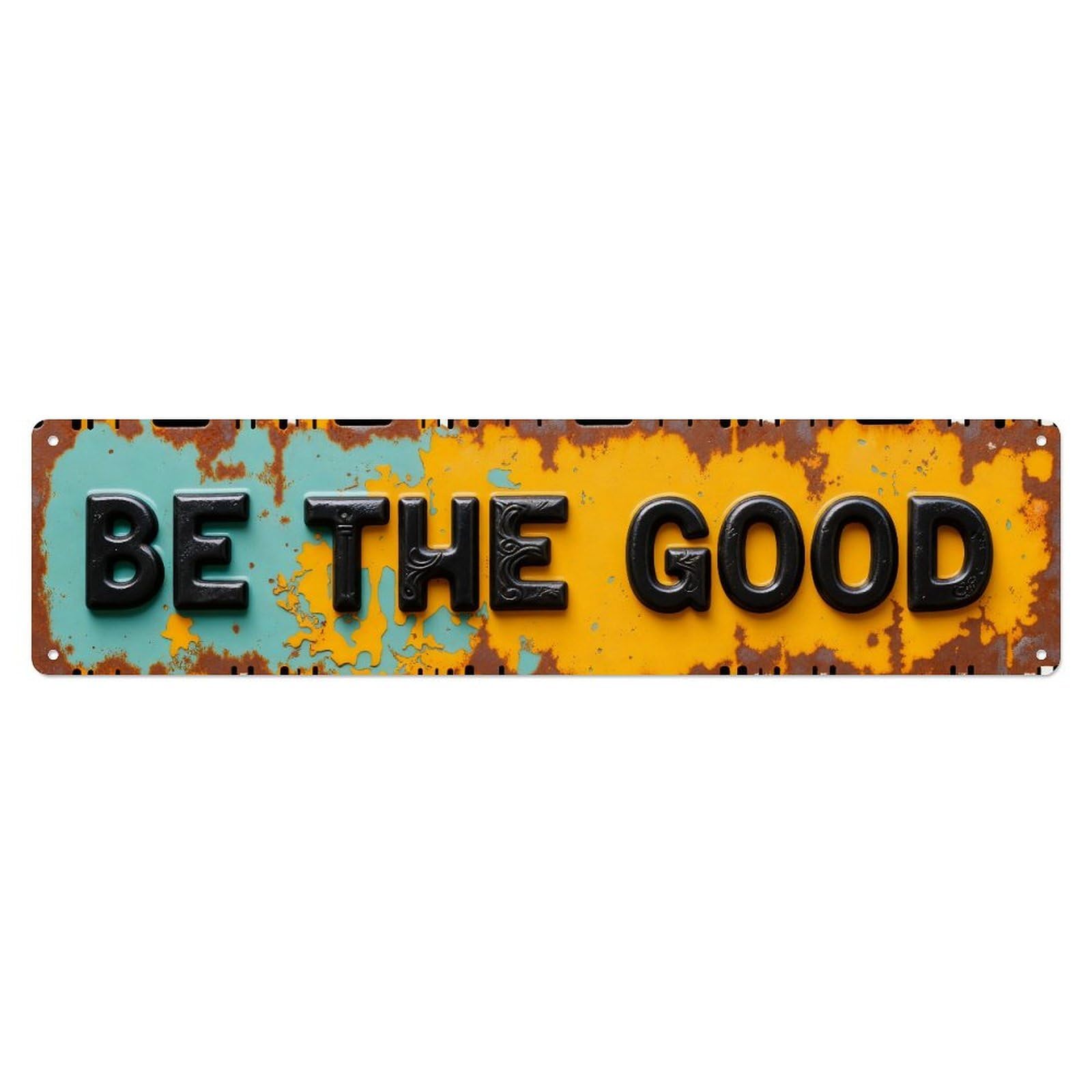 Iageret Vintage Be The Good Metal Tin Sign Retro Wall Decor, Bar Garage Cafe Kitchen Home Wall Art Poster Decoration 4X16inches