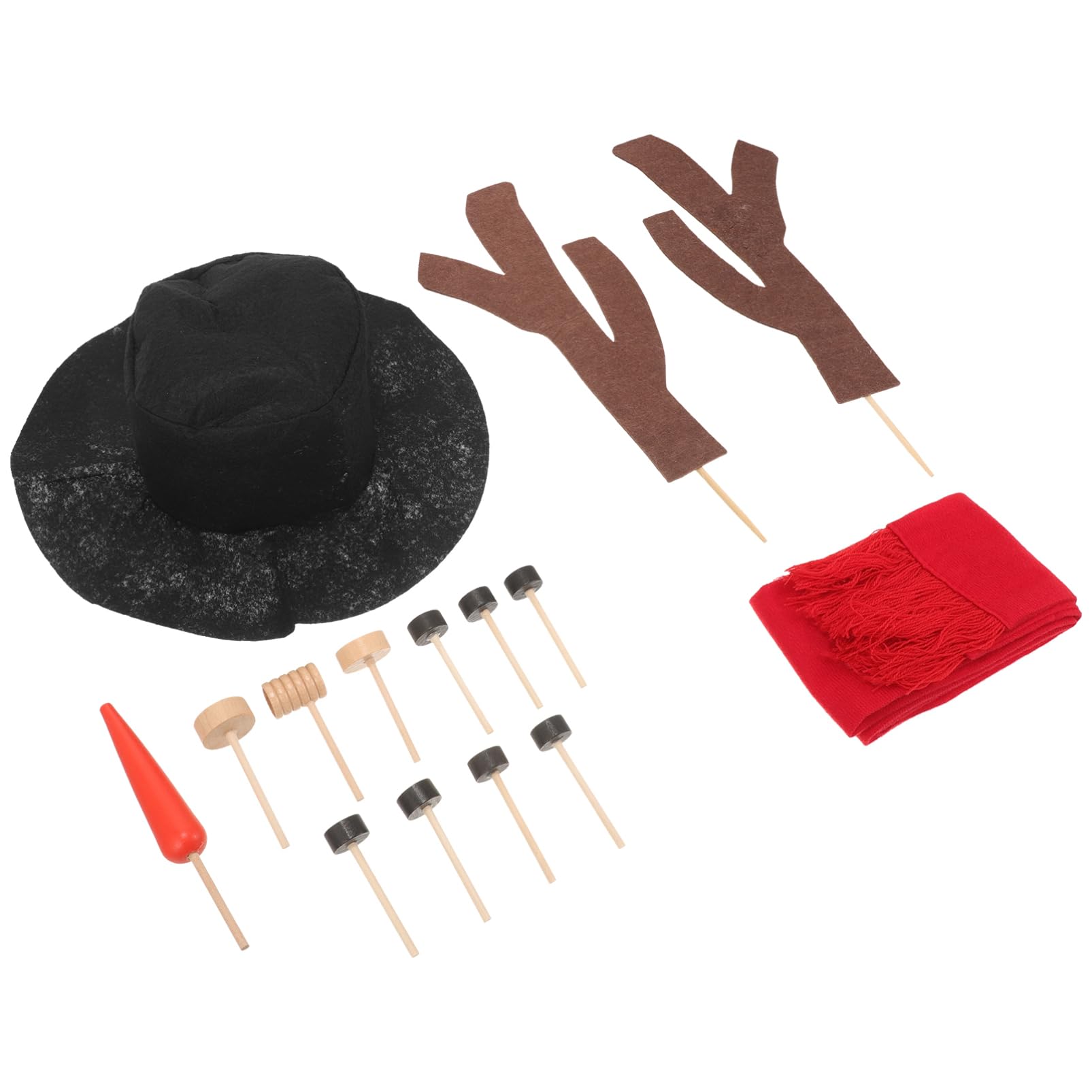 PRETYZOOM 5sätze Diy Schneemann Kostümset Für Weihnachten Teiliges Bastelset Mit Schneemann Requisiten Für Kreative Winterdekorationen Und Foto-requisiten Für Familie Und Freunde