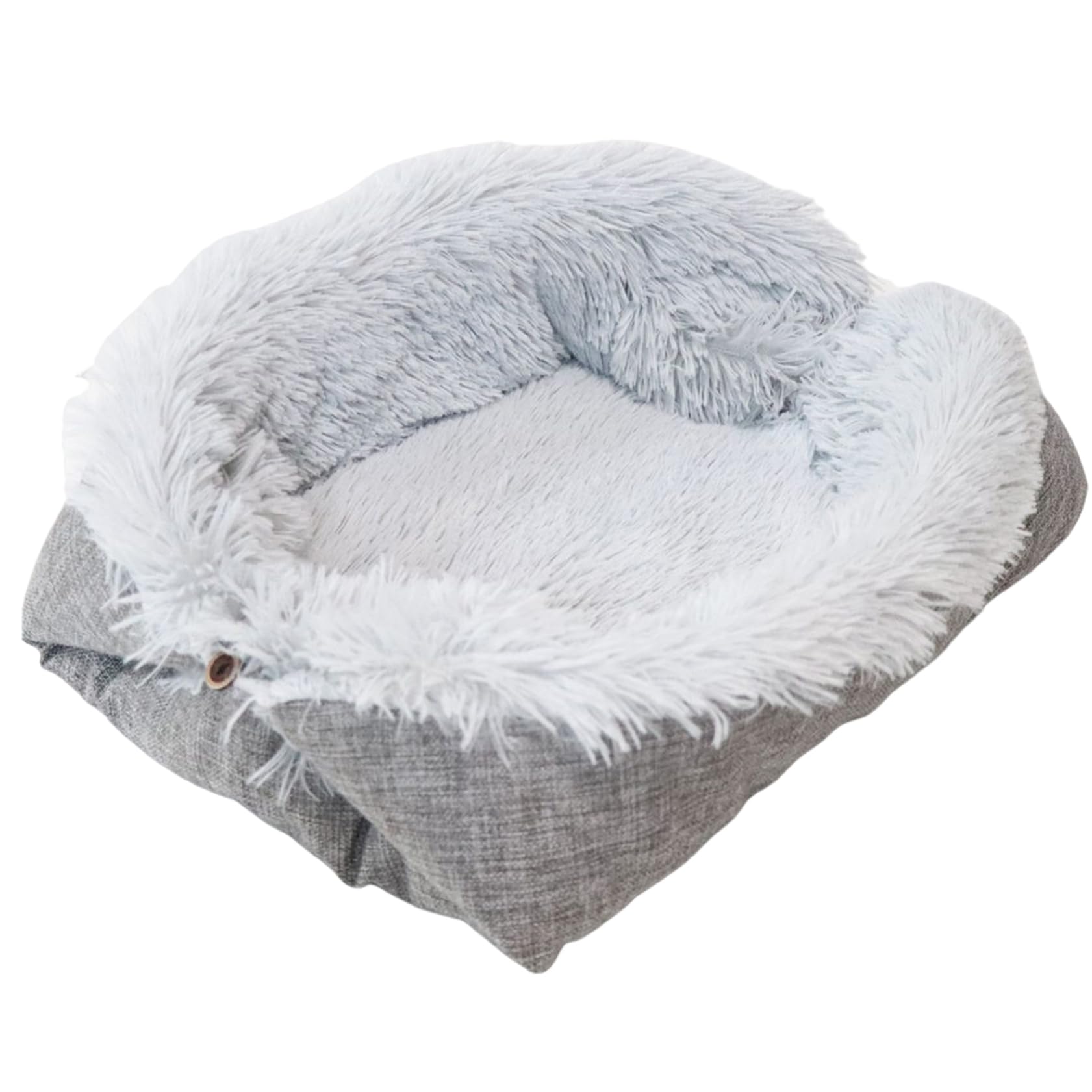 Lit de chat pour chats intérieurs isolant du froid et petit lit de chien rond