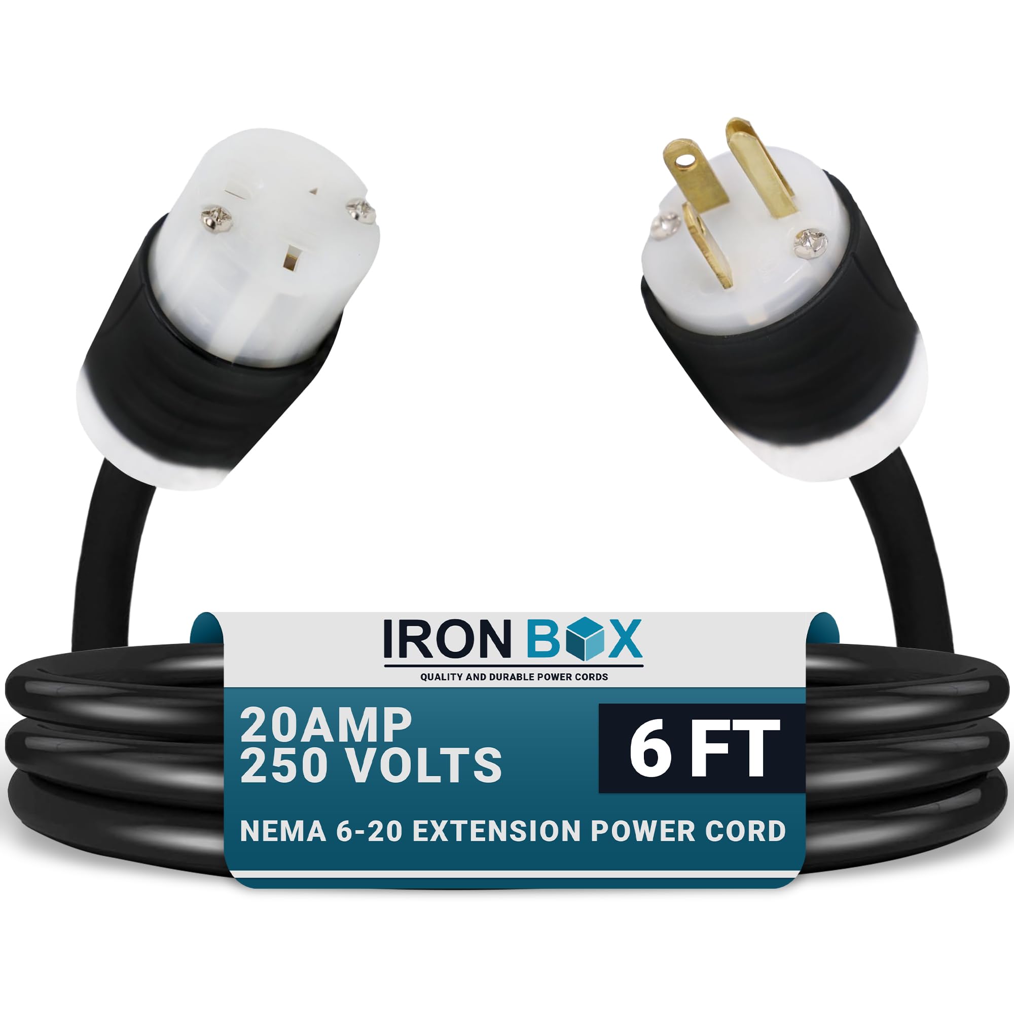 IronBox Electric - NEMA 6-20 Extension Cord - 12/3 SJT Jacket, 20A