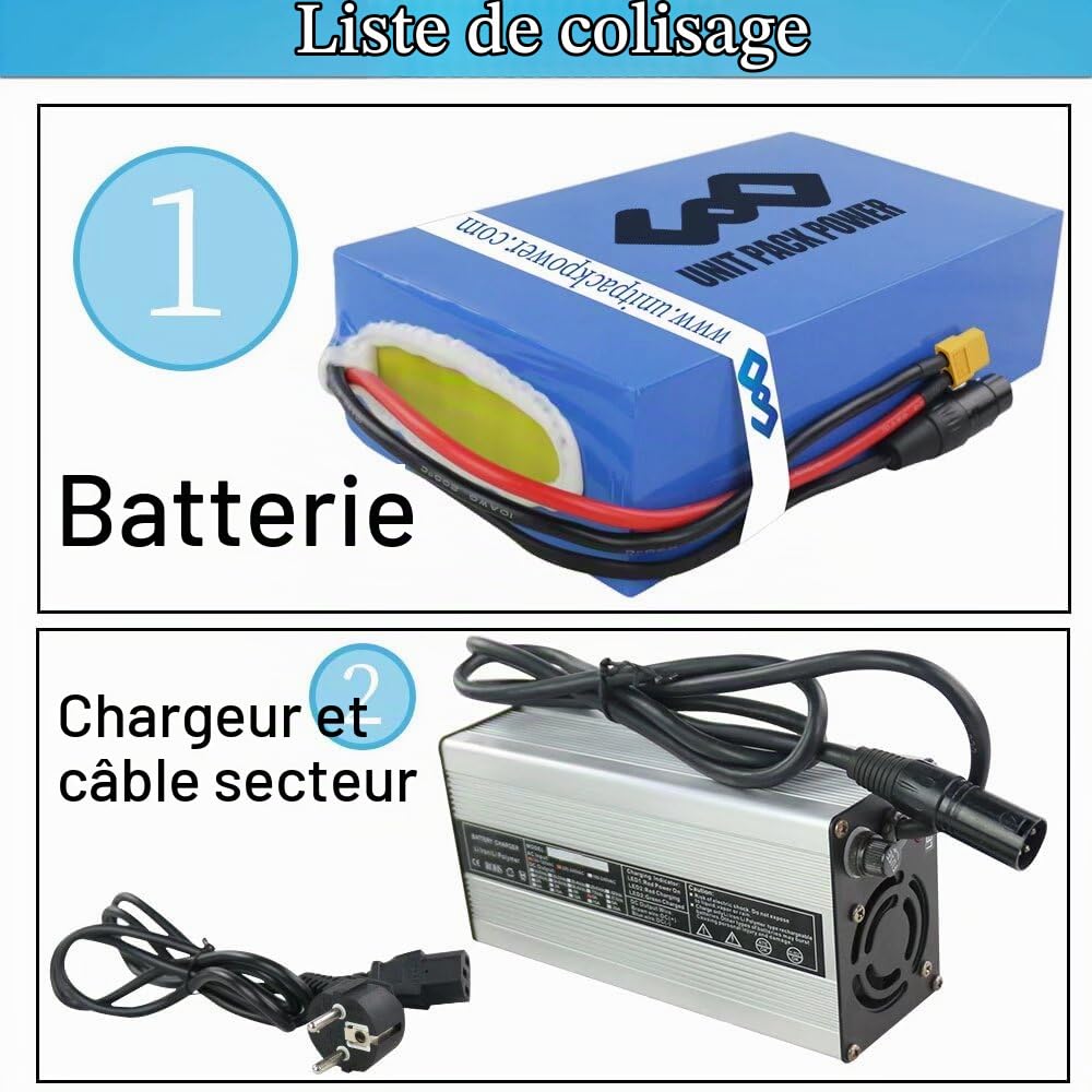 48V 40Ah Batterie de vélo électrique pour 1000W 1500W 1800W 2000W 2200W Ebike Motor