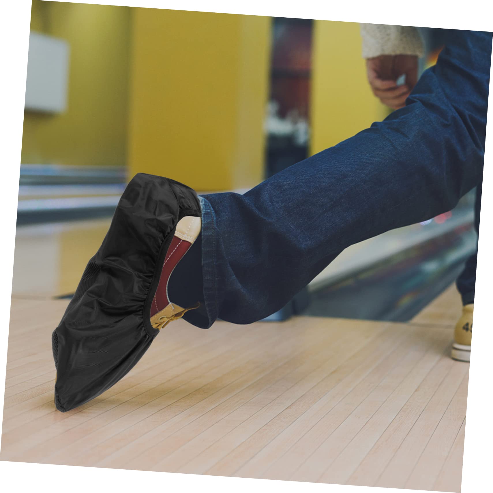 NULYLU Elastic Band Bowling Shoe Covers Non-Slip Wear-Resistant Overshoes for Sports Household