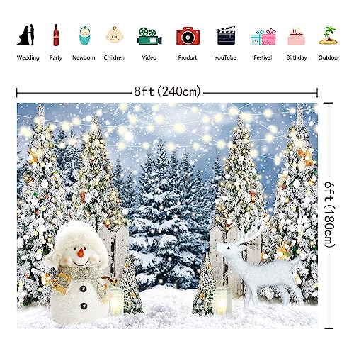 INRUI Glitter Natale pino pupazzo di neve