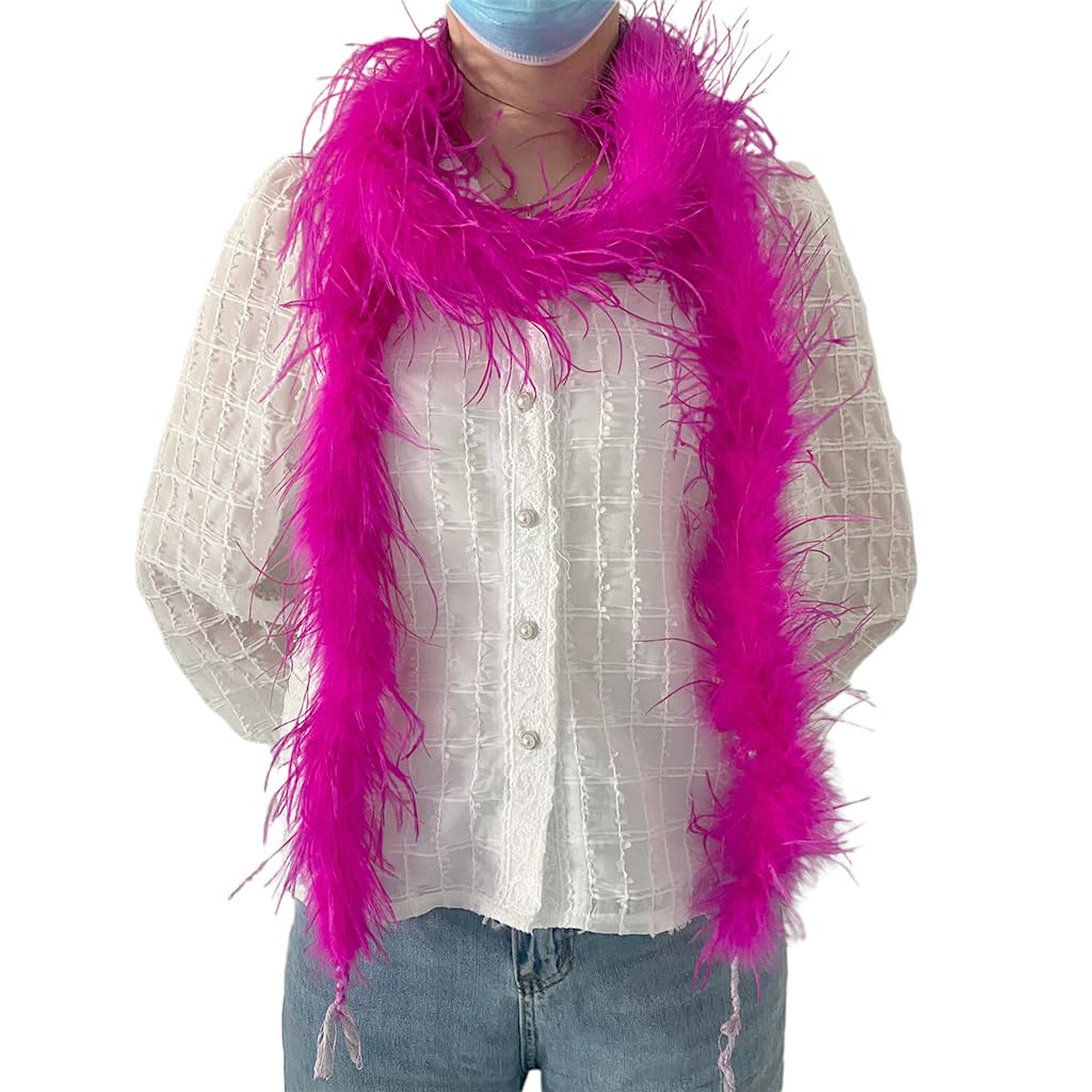 LONDGEN 1ply Ostrich Feather Boa 2Yards for Dance Performance and 1920's Flapper Costume Accessory (Yellow) — image 1