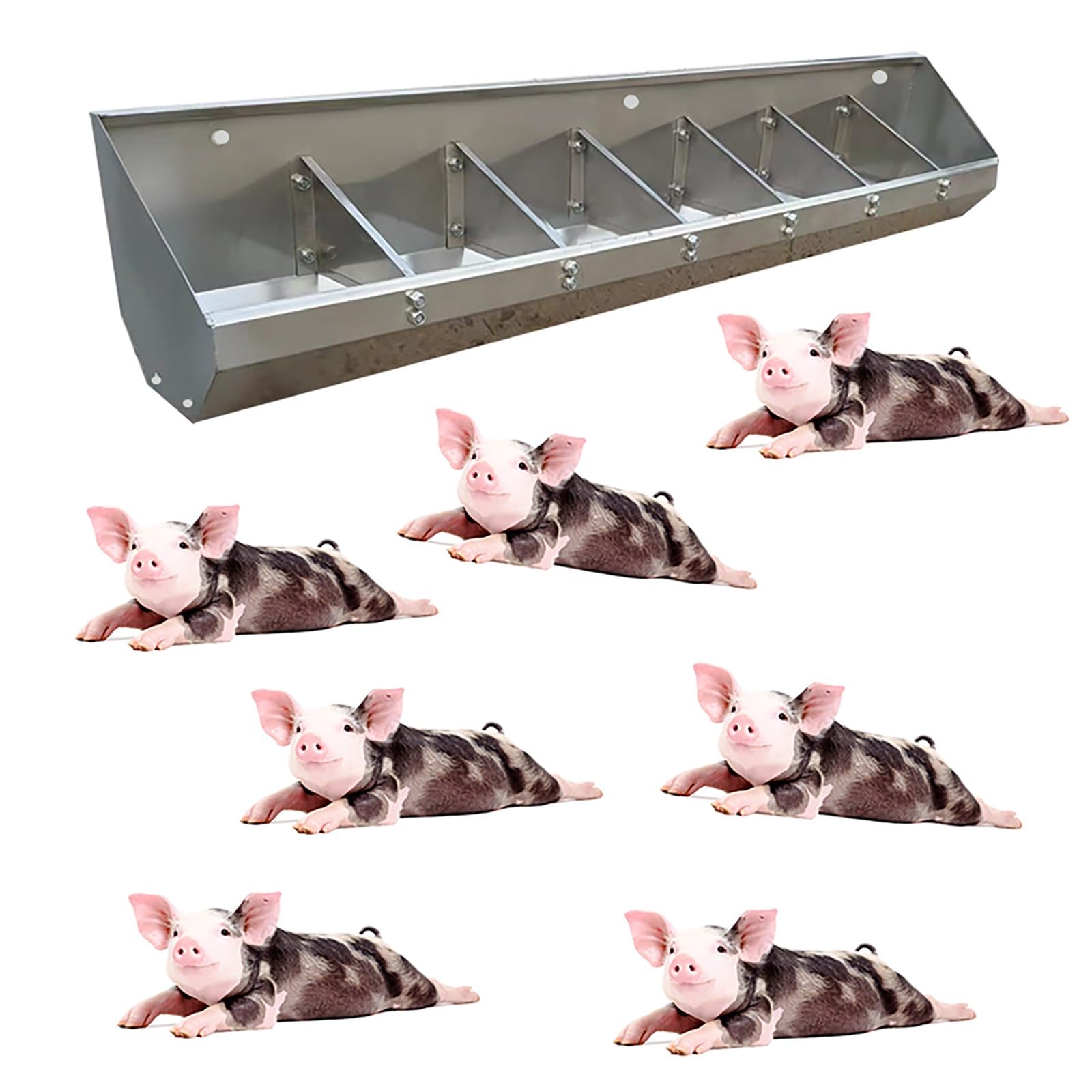 Robuster Futtertrog, leicht zu reinigendes Design für Schweine und Geflügel im Bauernhof, Schuppen oder Stall