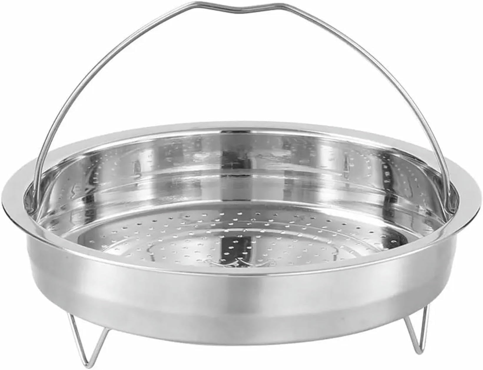 Panier à vapeur pour cuiseuse avec poignée anti-brûlure pour drainage rapide