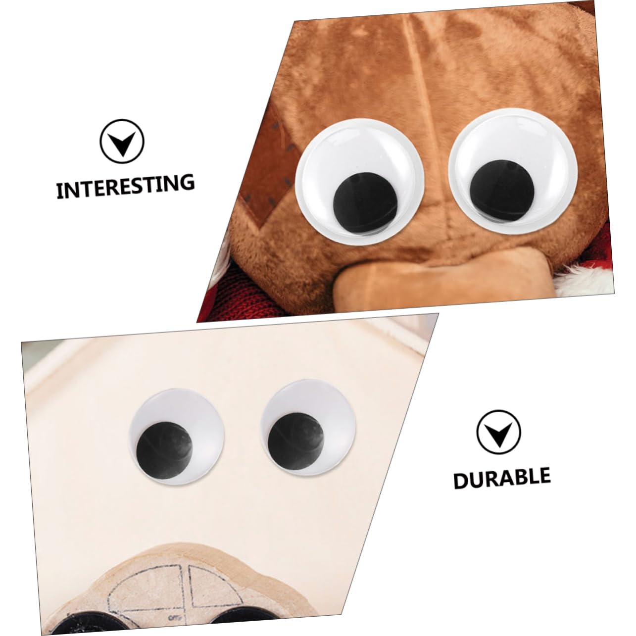 LALAFINA DIY Craft Eyes 8pcs Eyes Large Perfect for Dolls Puppets Amigurumi Birthday Cards