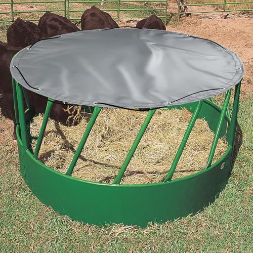 Lona redonda para comedero de ovejas: protector de forraje impermeable para anillos 8
