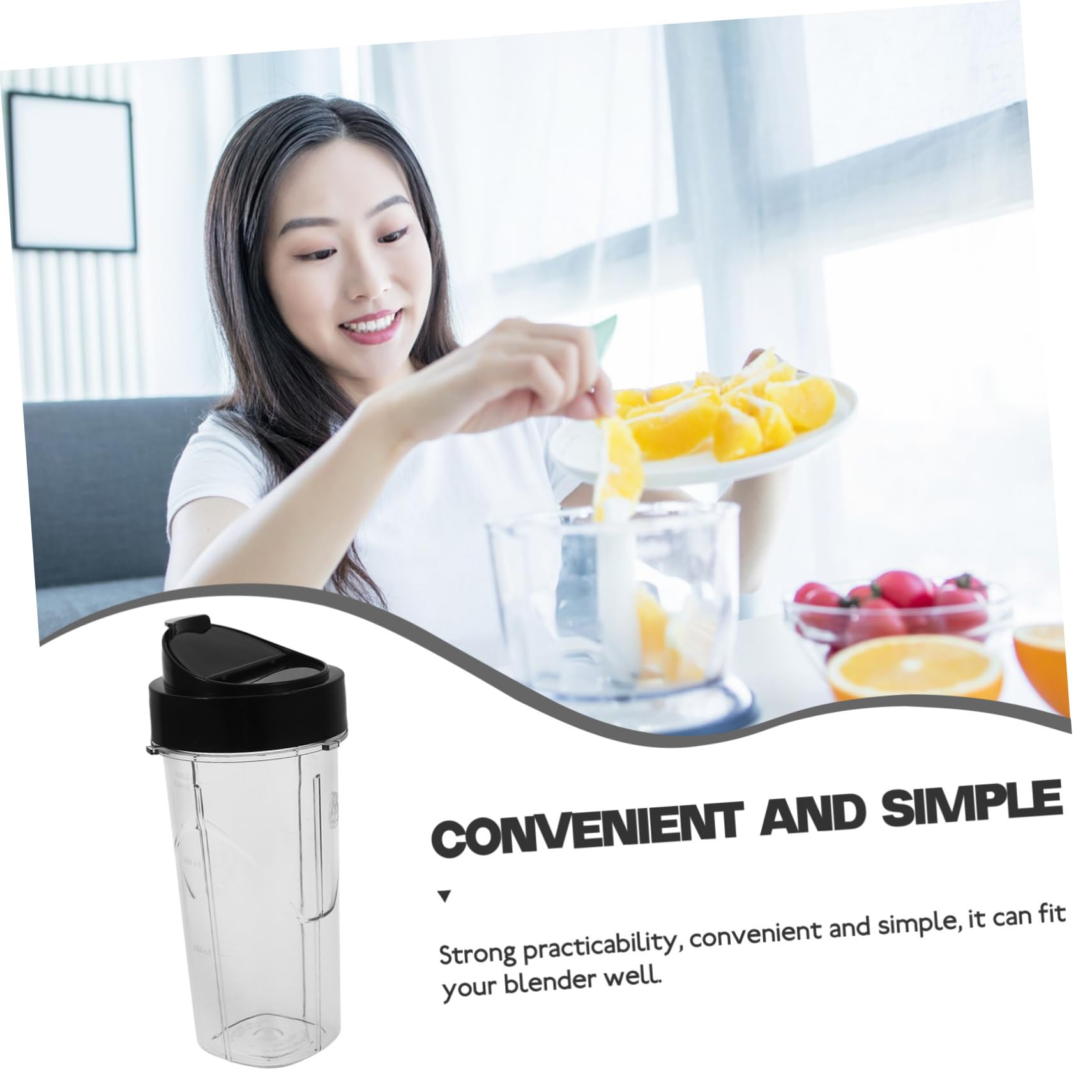VALICLUD Wiederverwendbarer Plastikbecher Kompatibler Ersatzbecher für Profi-mixer Transparenter Smoothiebecher mit Kleinen Bechern für Haushalt und Bargebrauch