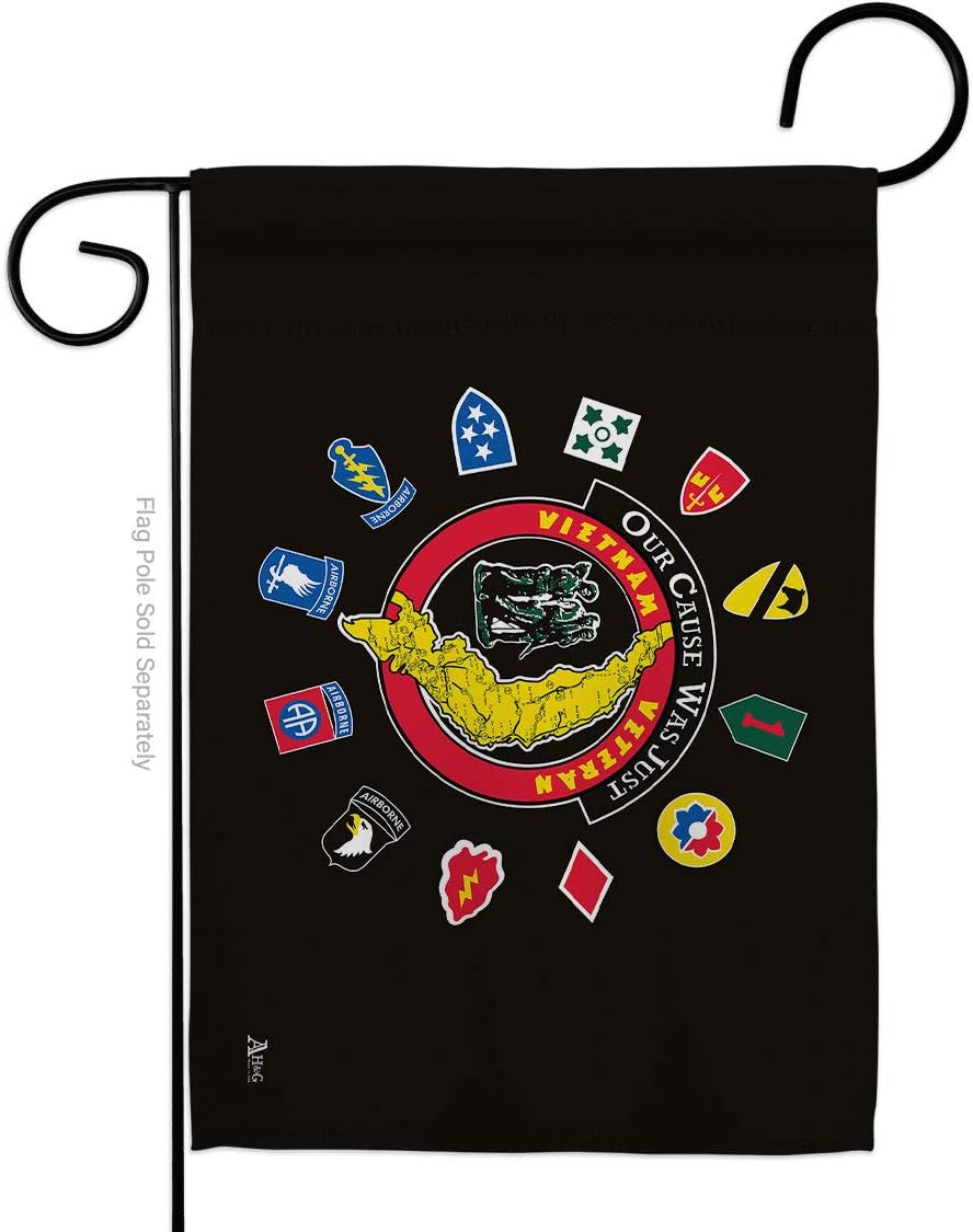 Service Vietnam Veteran Garden Flag Armed Forces All Branches Support Honor United State American Military Official Small Decorative Gift Yard House Banner Double-Sided Made In USA 13 X 18.5