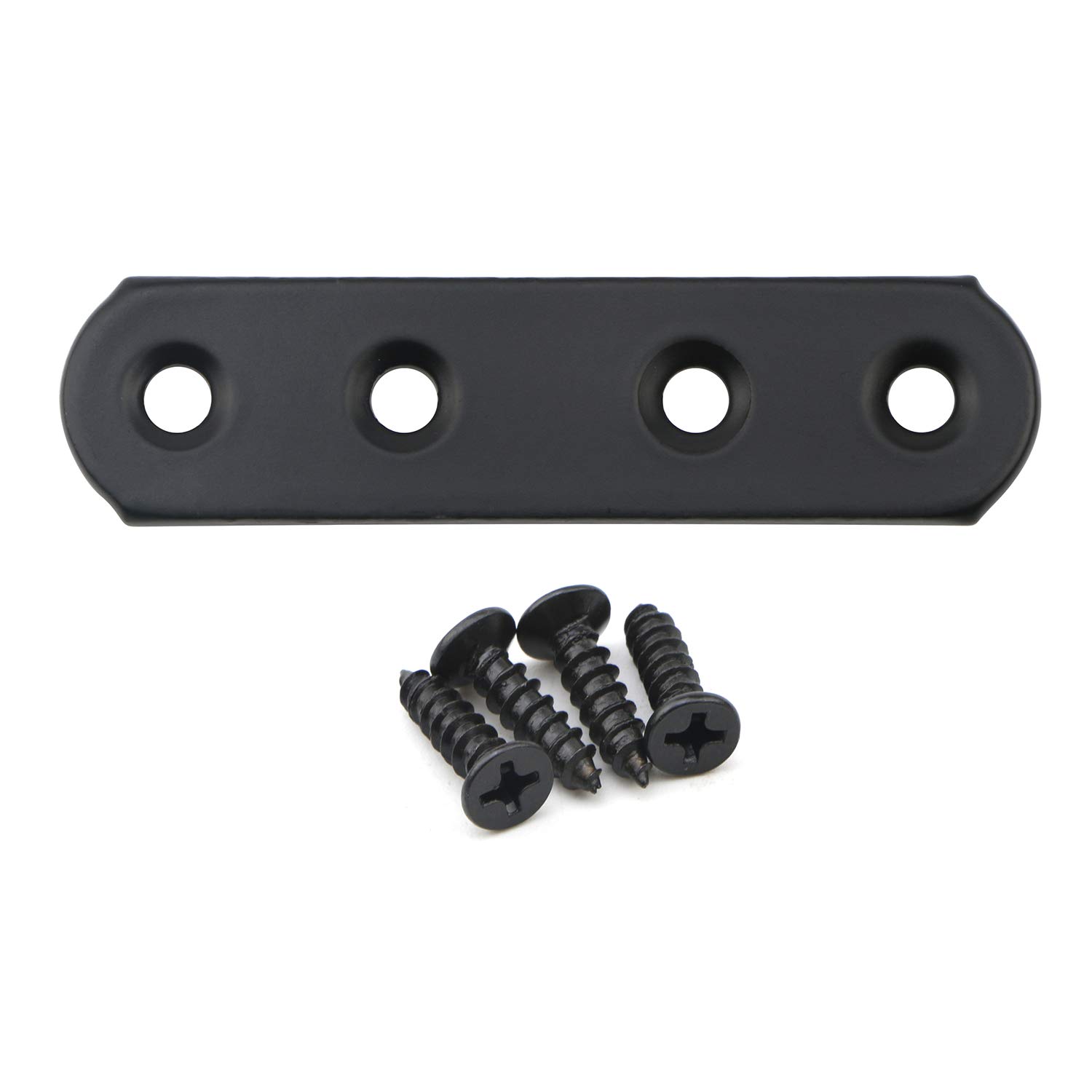 Conector de soporte para placa de reparación de hierro plano de 7,8 cm, soportes de esquina rectos planos, paquete de 20