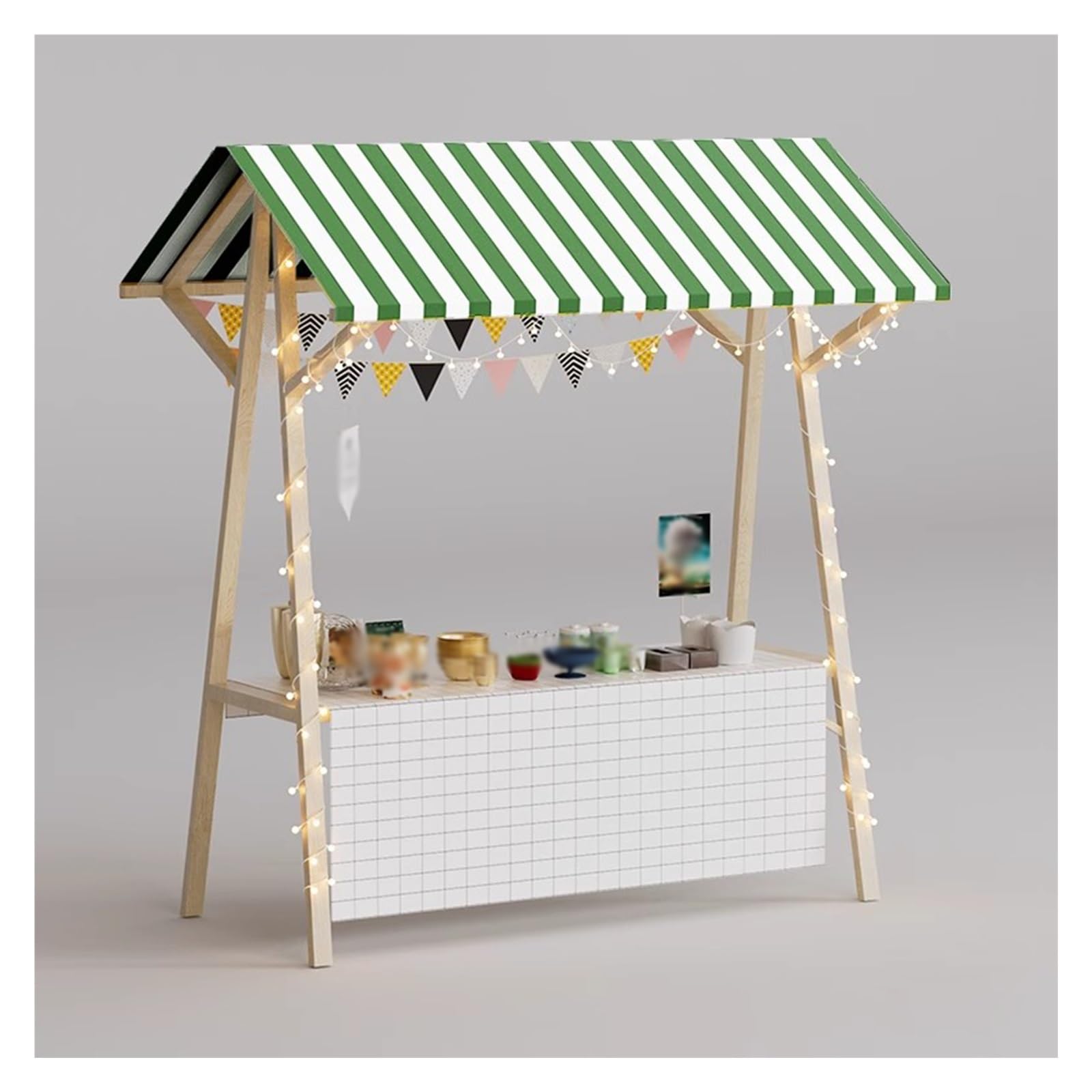 Carrito de comida plegable portátil ideal para optimizar espacio en ferias