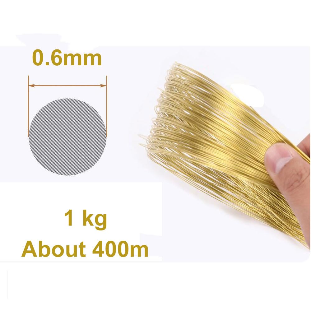 Messingdraht, runder, 1 kg, for Basteln, 0,6 mm(0.6mm)