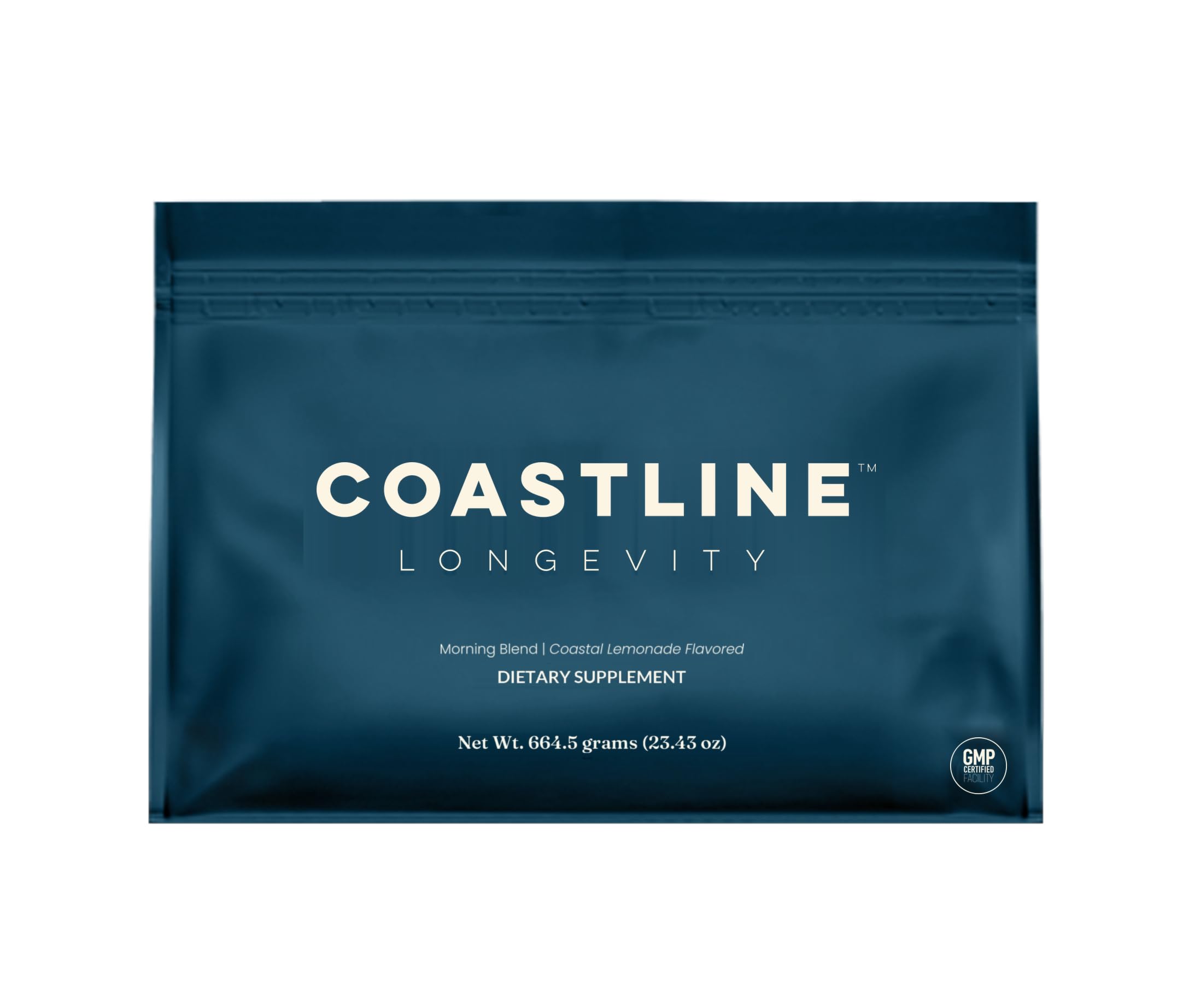 Coastline Longevity Suplemento de Creatina em Pó com Creatina 5,25 g, Taurina 3,05 g e Ergotioneína 5 mg, Sabor Coastal Lemonade, 30 porções