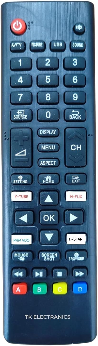 - Universal Remote Control Compatible with China Smart TV LCD LED OLED UHD HDTV 3D 4K TVs, Model RM-L1616 (TKE-166) (B)
