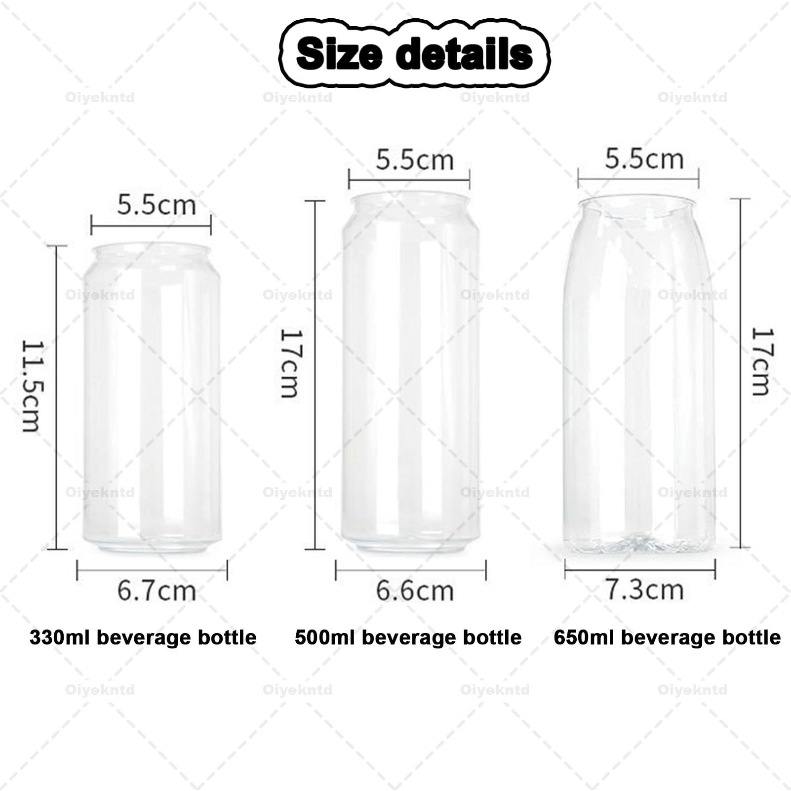 Paquete de 200 Vasos Desechables de plástico para sellar latas con Tapas de Aluminio: Botellas de Pet a Prueba de Fugas para Jugo con Tapas compatibles con máquinas selladoras de latas 500ml