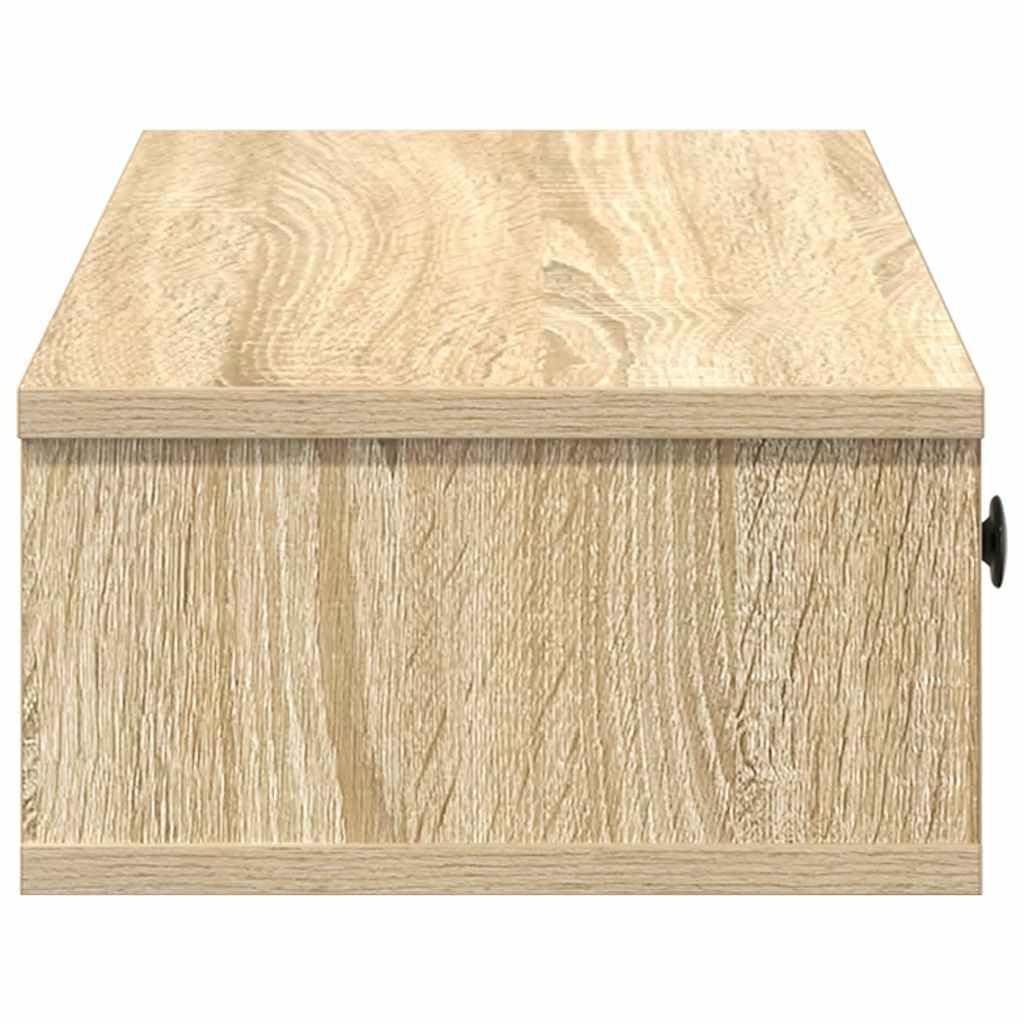 Estantería de pared con cajones, roble Sonoma, 100 x 37,5 x 19 cm