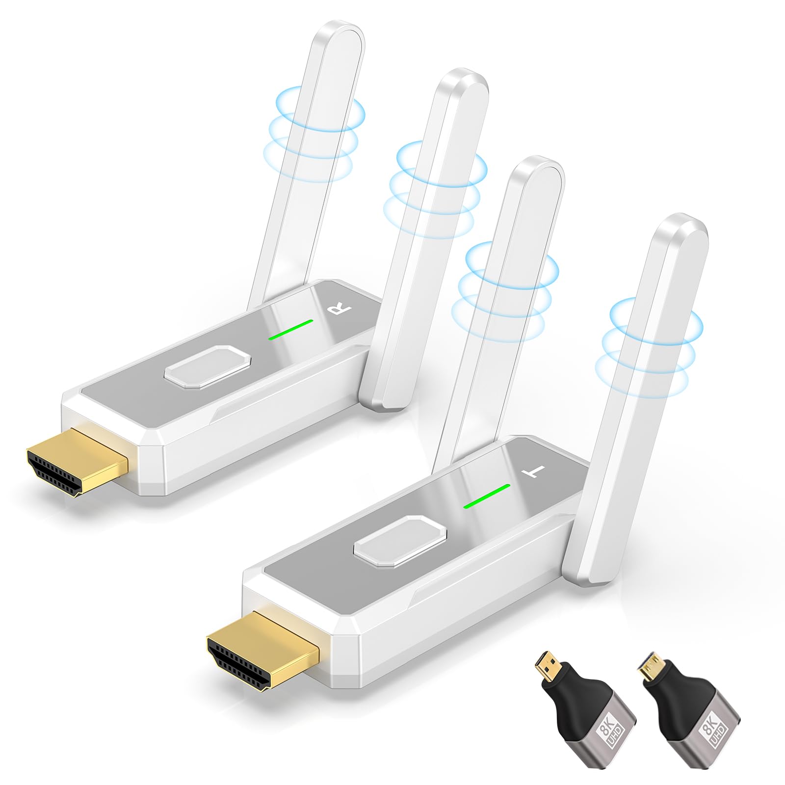 Bezprzewodowy nadajnik i odbiornik HDMI, 150 m, dekodowanie 4K, wyjście 1080p, Plug & Play, przenośna podwójna antena 2,4 g/5 g, do strumieniowego przesyłania wideo i audio do monitora z laptopa