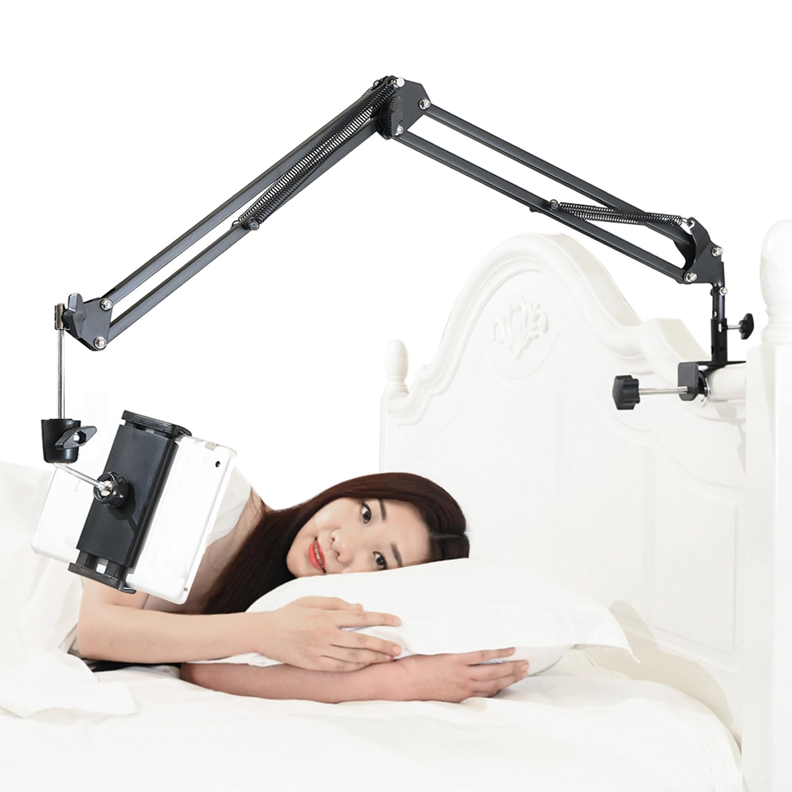Supporto Tablet In Alluminio Regolabile 360° Per 4-13 Pollici – Pieghevole Per Letto, Divano E Scrivania