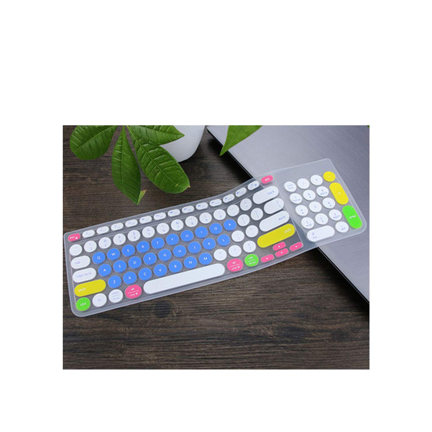 Silicone Laptop Keyboard Cover Skin Protector Compatible for Logitech K780 Multi Device Wireless Keyboard K 780,Candyblue