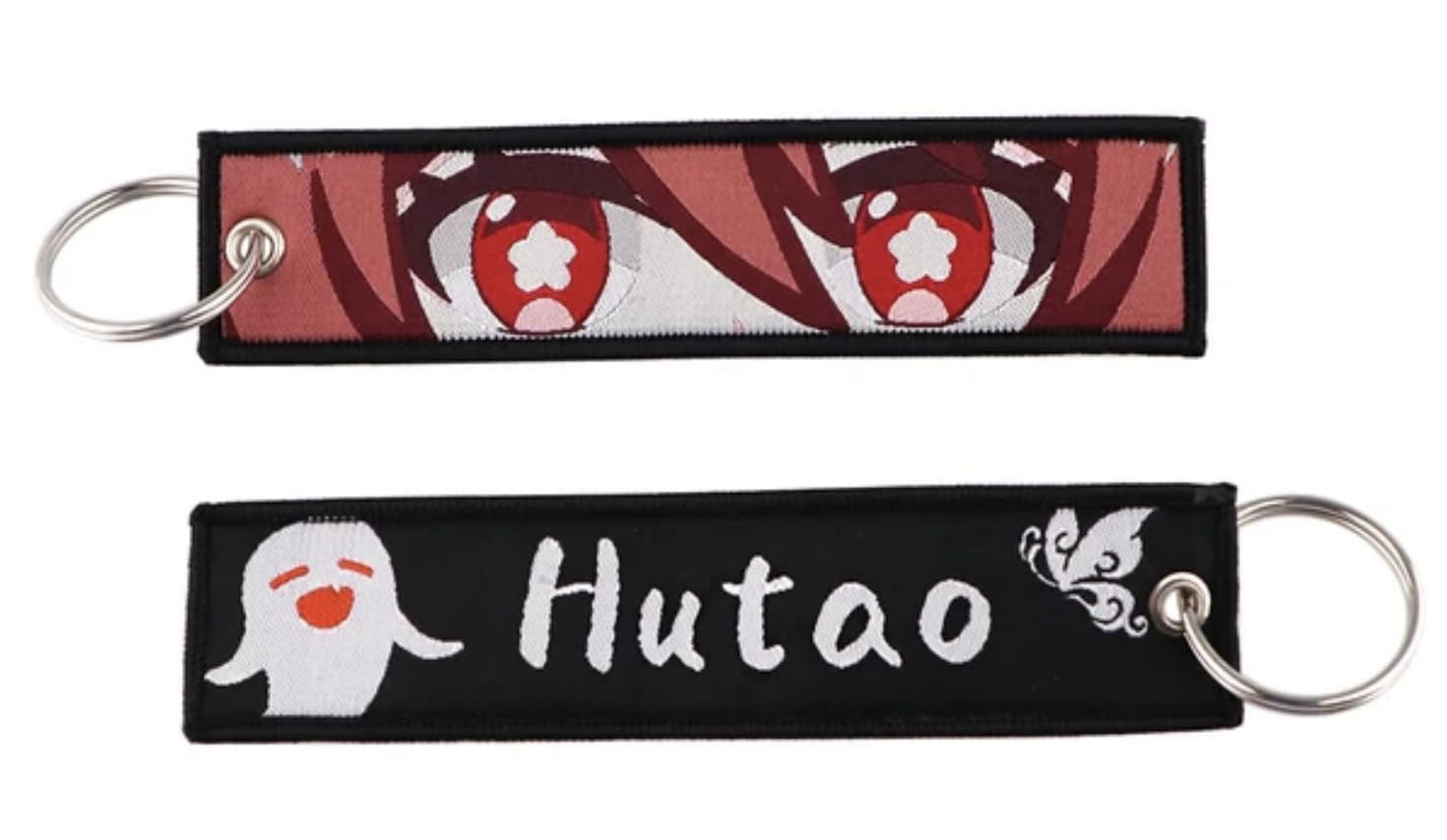 Genshin Impact Hu Tao Anime Manga Hutao Keychain Key Tag Chain Fob Ring