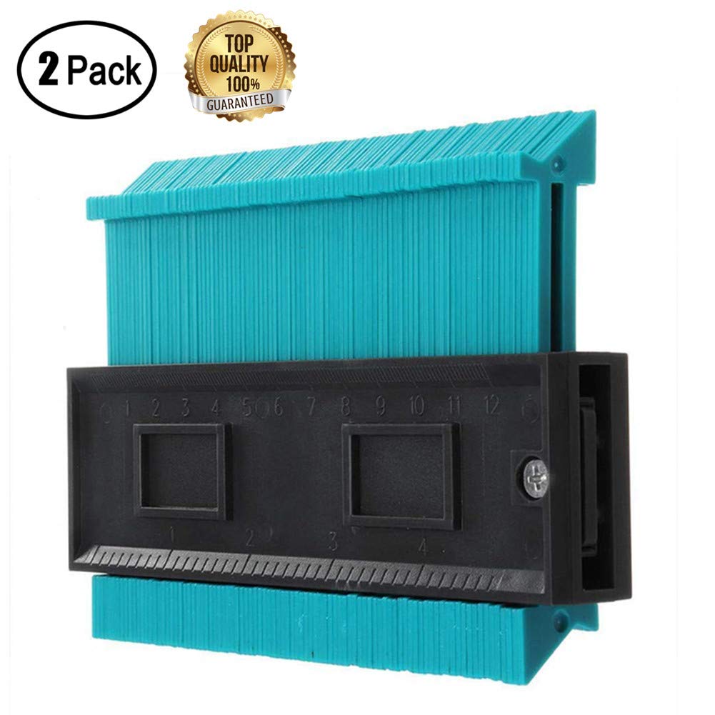 sptblanche Multifunctional Contour Profile Gauge Tiling Laminate Edge Shaping Measure Ruler Craft Woodworking Tools 5inch Wood Marking Tool