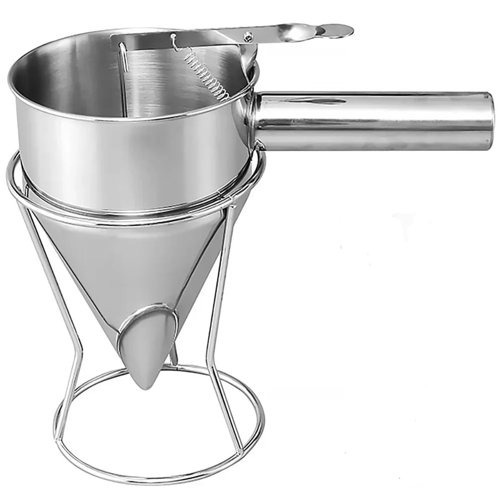 Dispenser per pancake in acciaio inossidabile, Imbuto a pistone for dispenser di pastella in acciaio inossidabile for frittelle, cialde, cottura Takoyaki