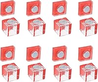 UFURMATE 8 Sets Acrylic Magnetic Catches for Glass Cabinets - Transparent Self-Adhesive Latches, Strong Hold, Small Size (12mm)