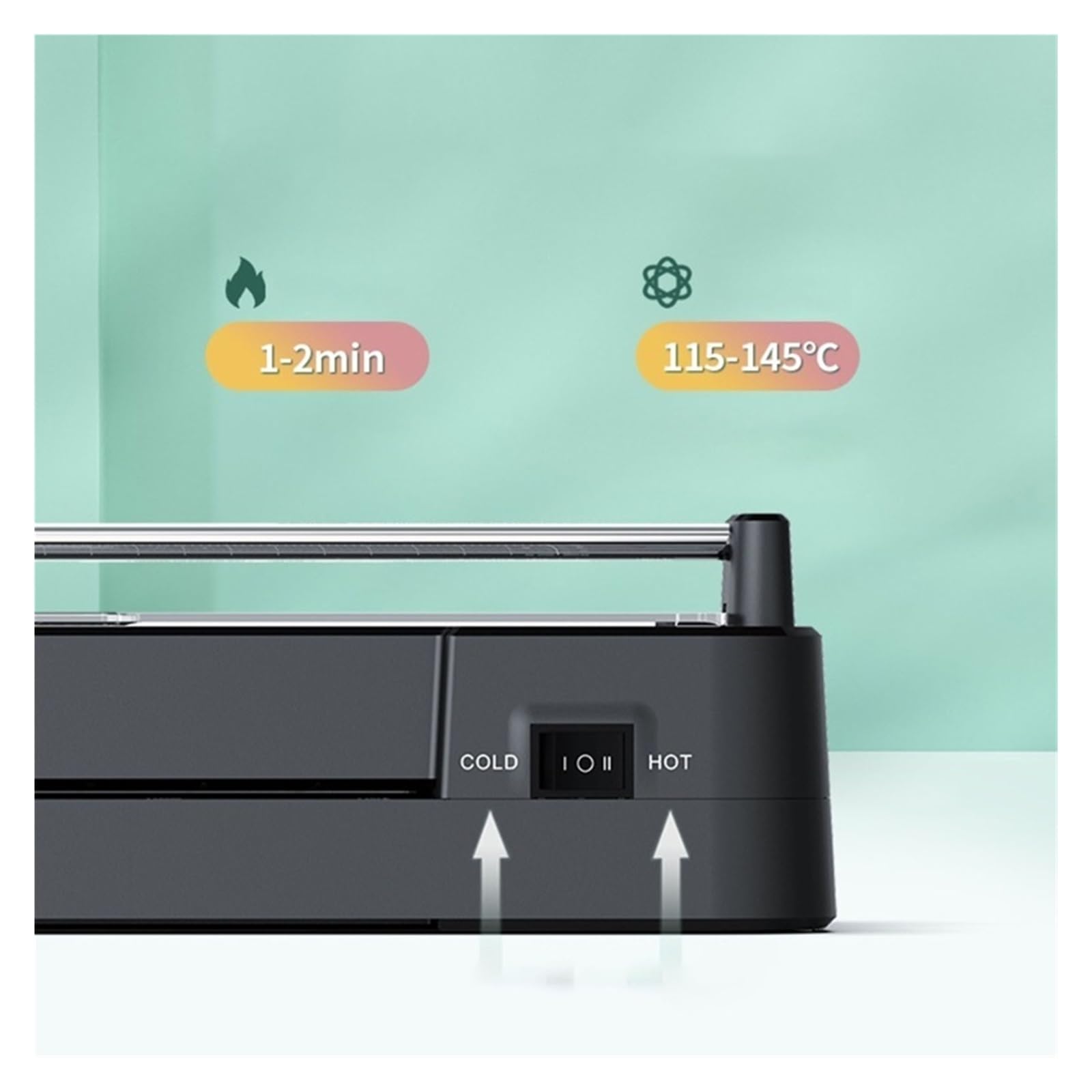 Laminatore 2 in 1 a caldo e a freddo, arrotondatore d'angolo, macchina for laminazione di foto/documenti/biglietti, laminazione a caldo e a freddo Per ufficio, scuola