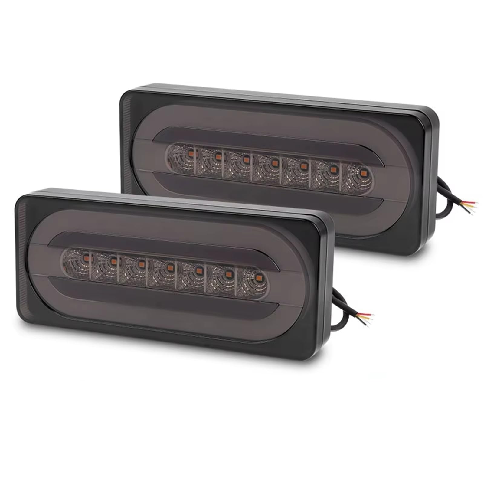 Intermitente lateral Luces Traseras LED Rojas Y Amarillas Indicador Señal Giro Luz Advertencia Freno Parada DRL Para Camión Remolque Caravana Marcador lateral