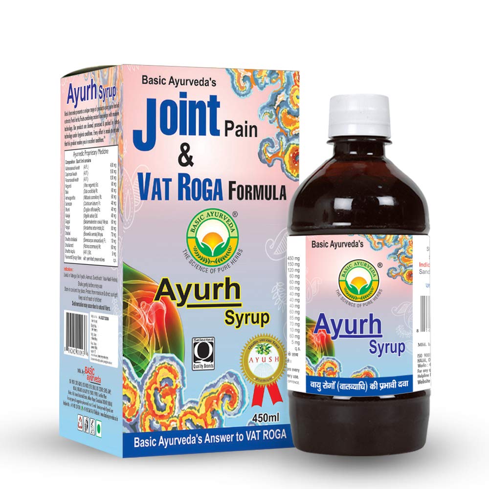 Basic Ayurveda Ayurh Syrup | Relief Swelling in Leg and Knee | Relief Joint Pain | Sandhisoth | Vata-Nadi-Vedna | 450ml