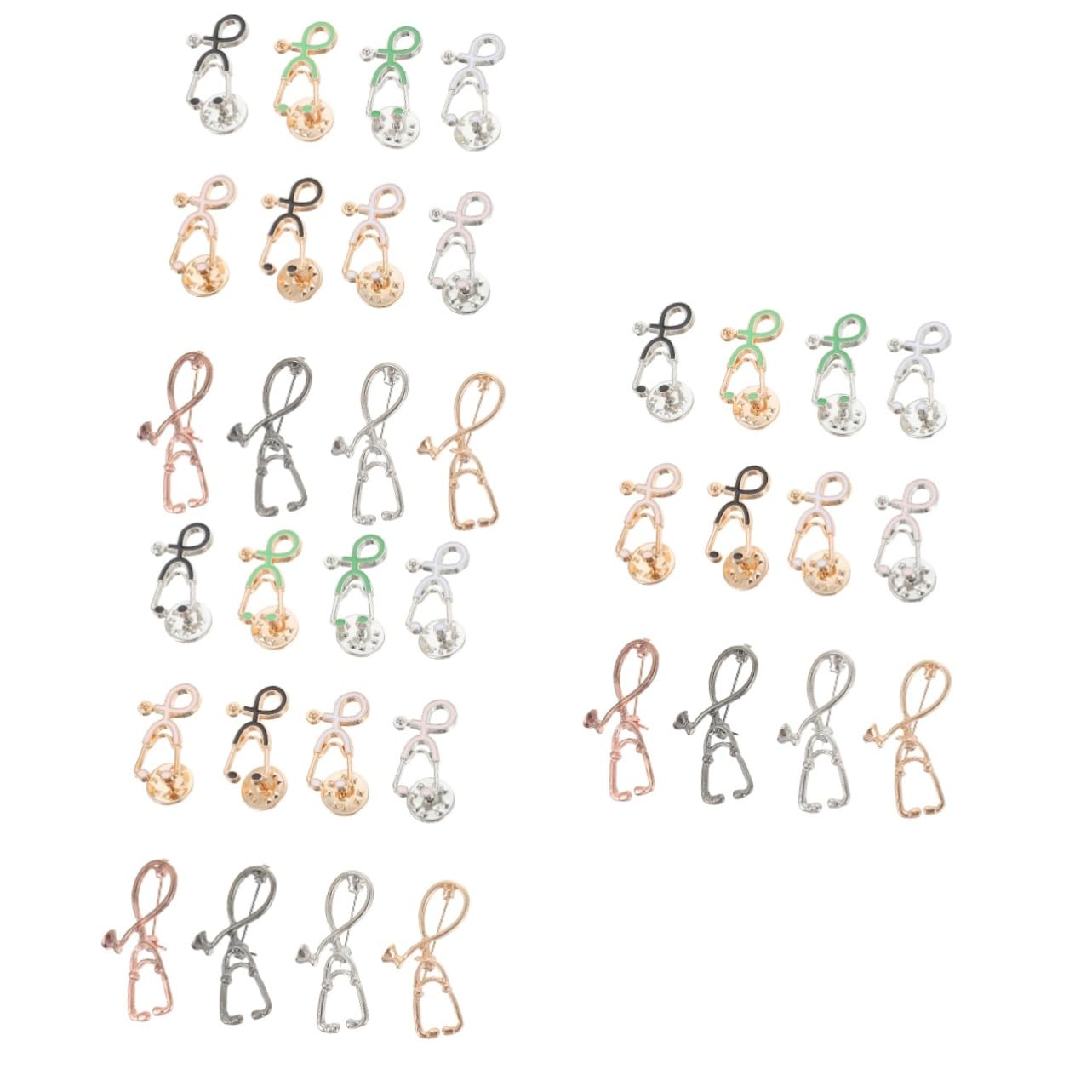 LIFKOME 36pezzi Spilla Lega Stetoscopio Accessori Medici Per Dottori e Studenti Di Medicina Spille Decorative Per Costumi e Regali