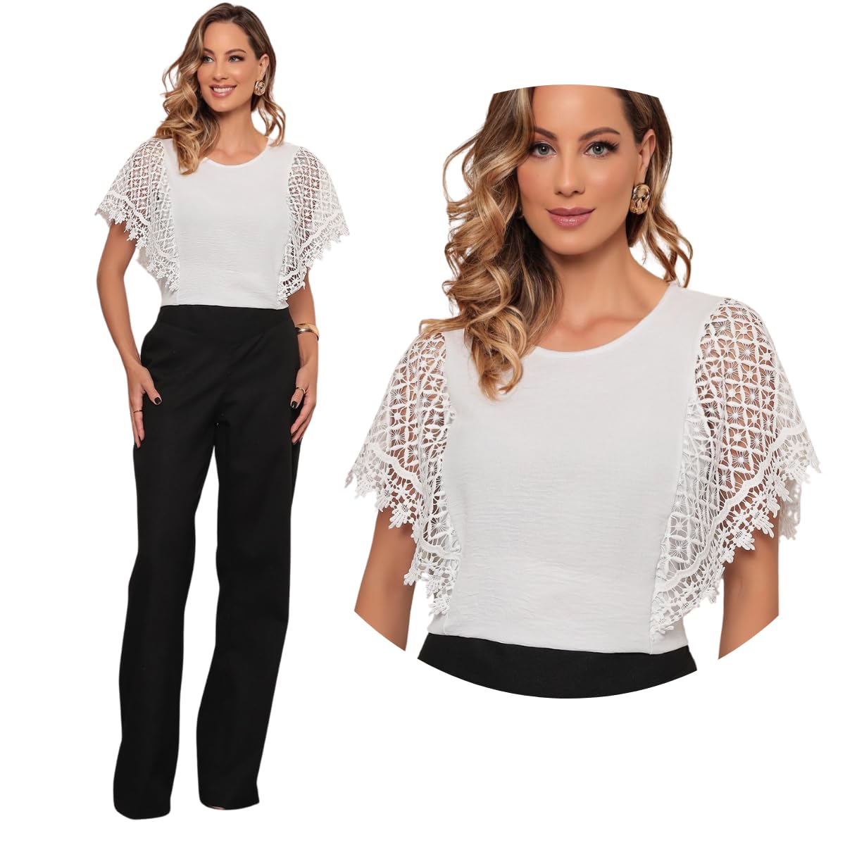 Blusa Elegante Feminina Manga em Renda Confortável Não Amassa Diversas Ocasiões Casamento Batizado Festas em promoção! Veja a oferta e mais achadinhos de Blusas 8 Hoje é o melhor dia para comprar Blusa Elegante Feminina Manga em Renda Confortável Não Amassa Diversas Ocasiões Casamento Batizado Festas com aquele preço maroto! Promoção! Aproveite a oferta! 8