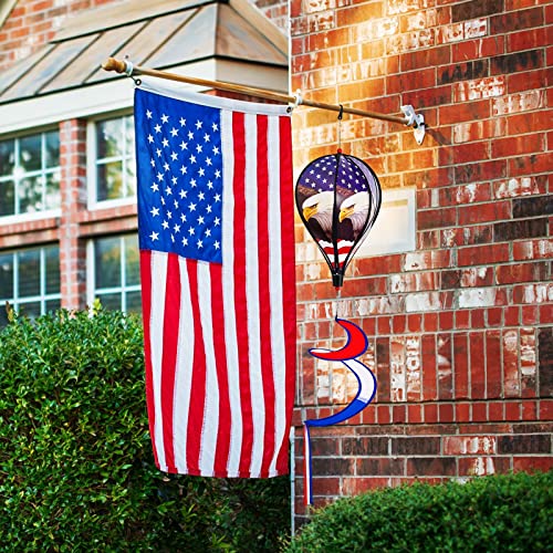 5 Pcs Patriotic Hot Air Balloon Wind Spinner Garden Windmills And Spinners Decorations America Flag Hanging Wind Spinner Plastic Outdoor Garden Lawn Yard Windsock Ornaments(Flag Style) #TOP6